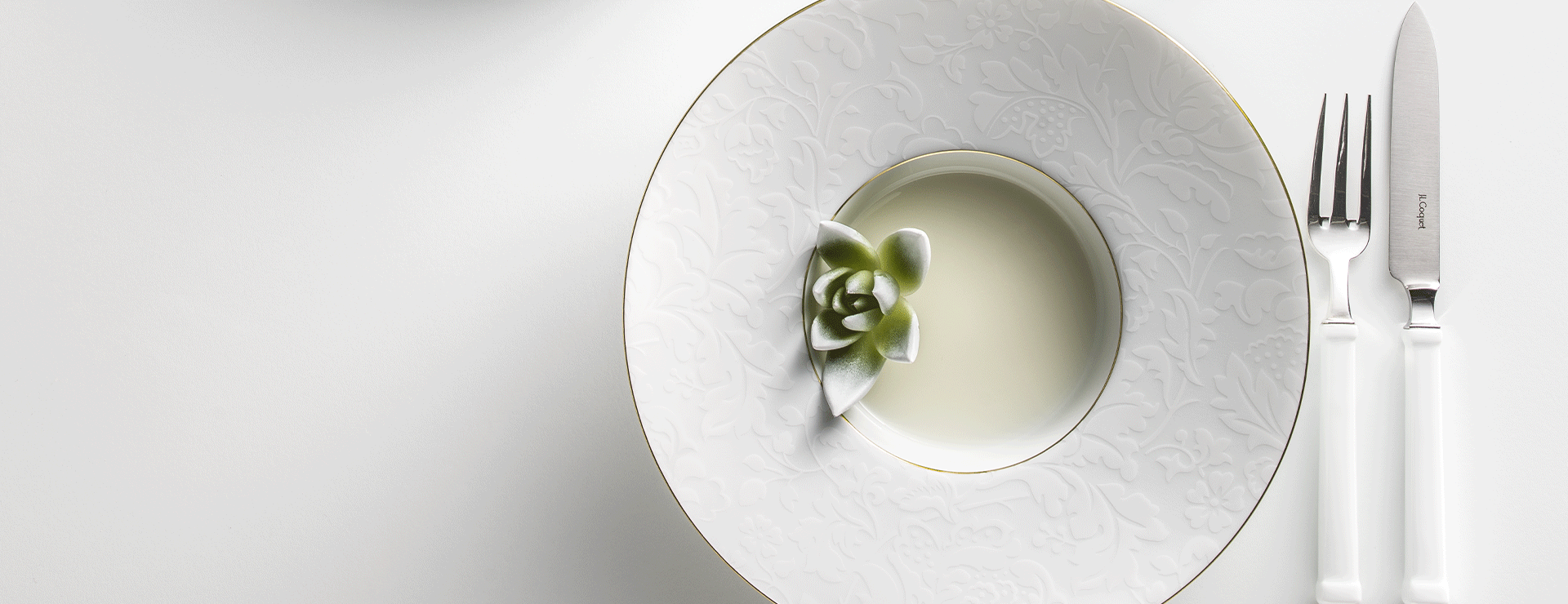 Indiennes Blanc Filet Or