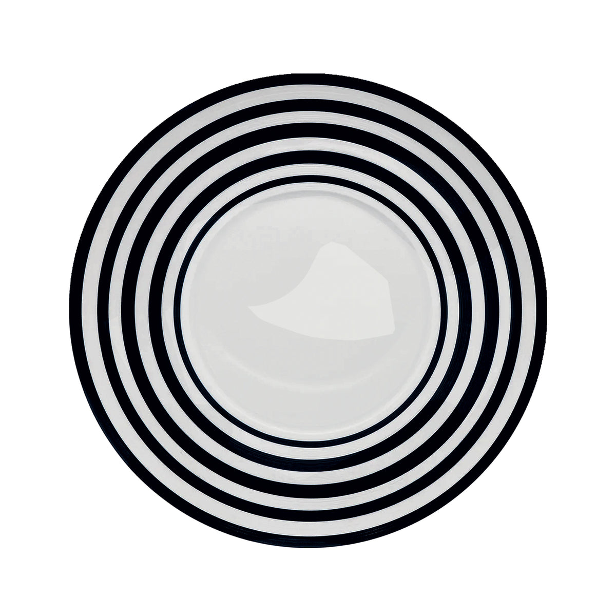 HEMISPHERE Rayé Noir Bakélite - Assiette plate