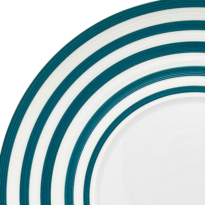 HEMISPHERE Rayé Bleu Persan - Assiette de présentation