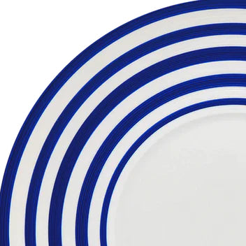 HEMISPHERE Rayé Bleu Roi - Assiette plate