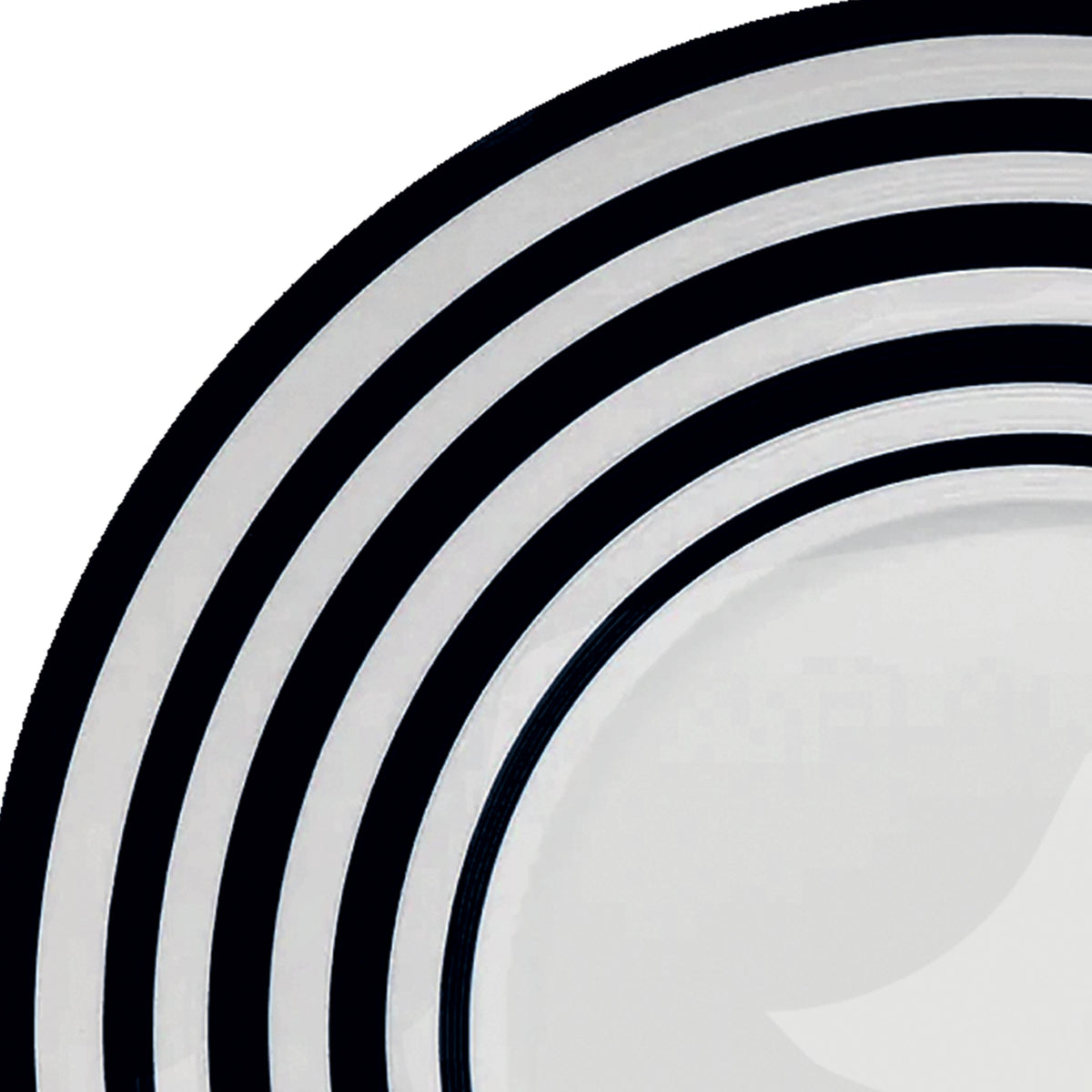 HEMISPHERE Rayé Noir Bakélite - Assiette de présentation