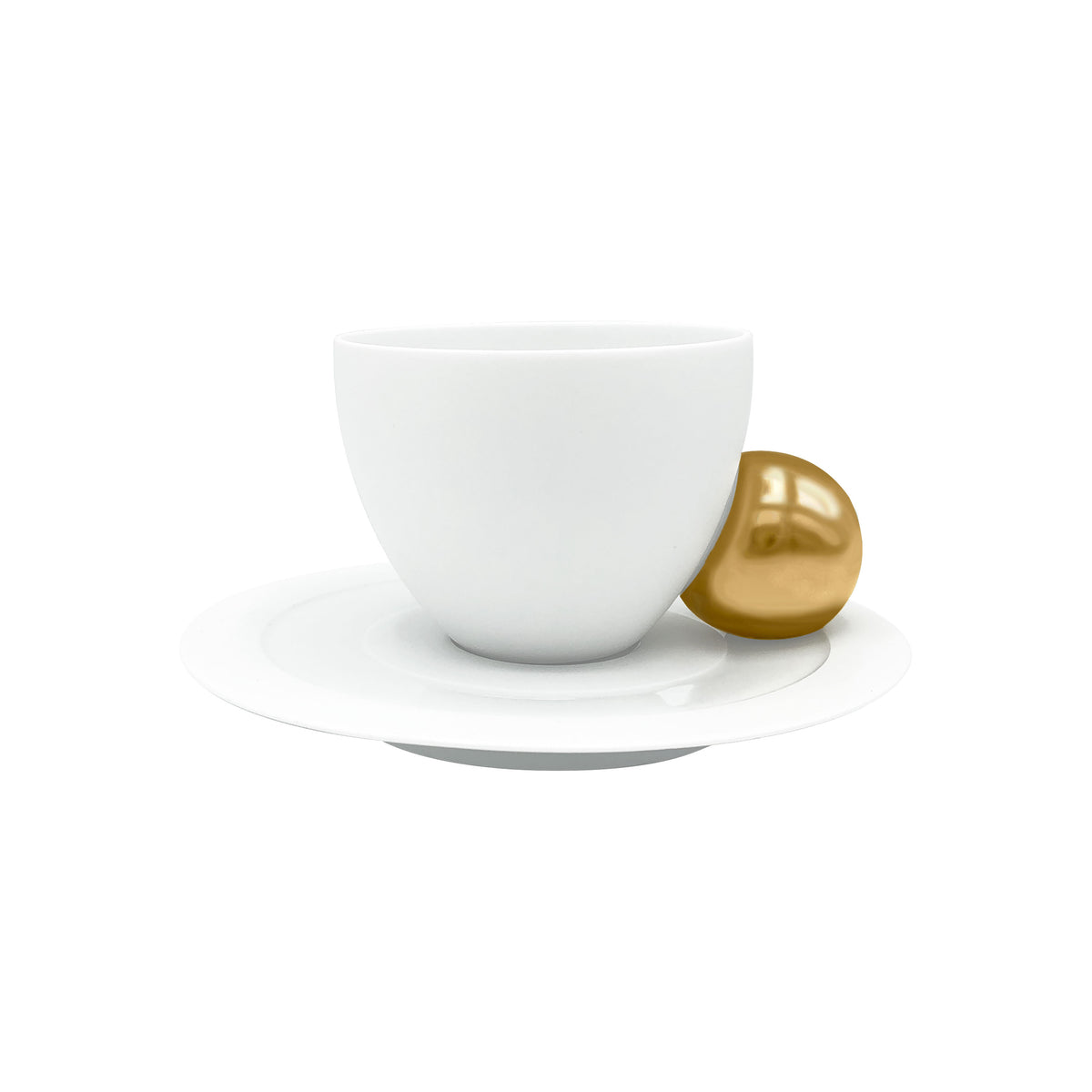Rêve by Thomas Bastide - Set of two gold tea cups & saucers