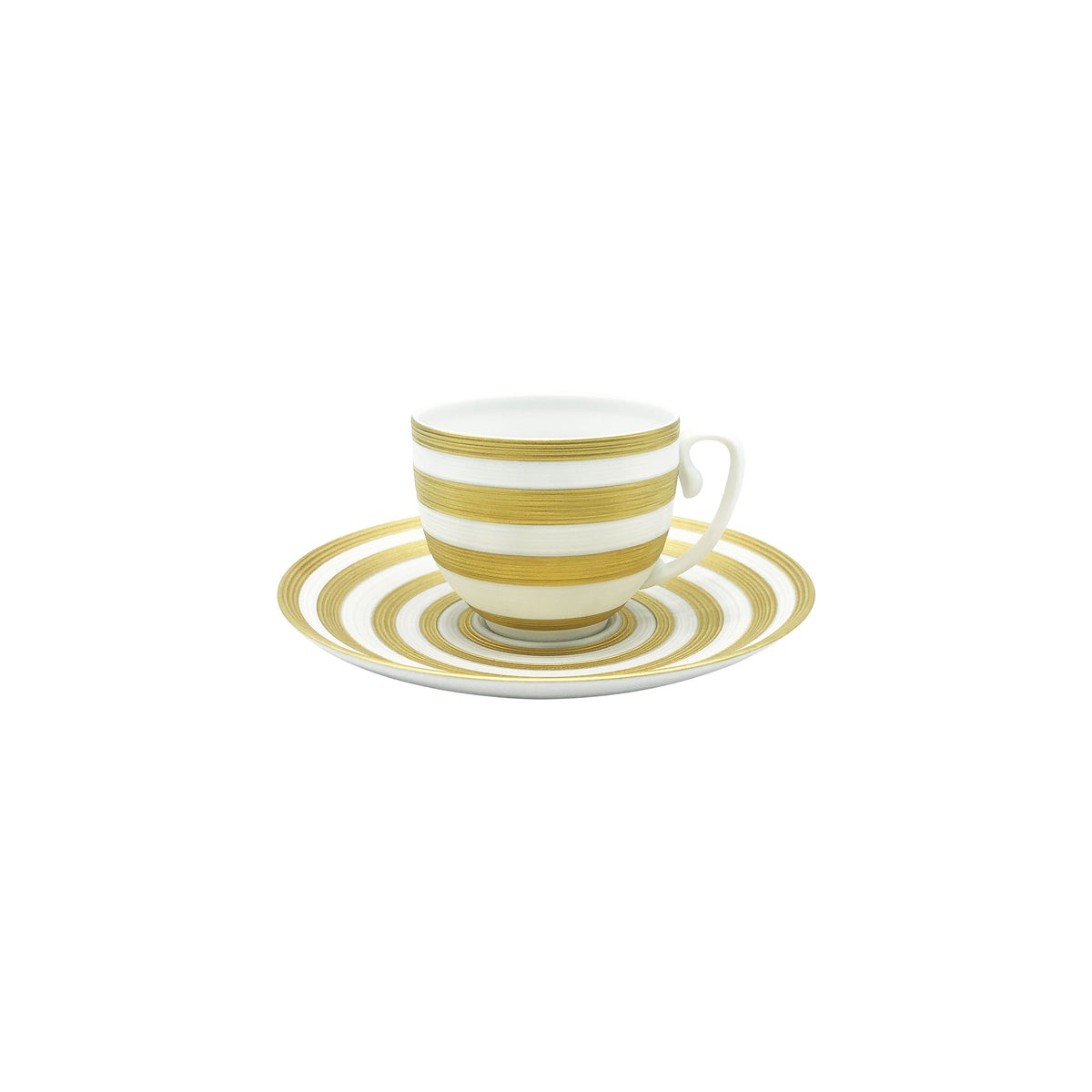 HEMISPHERE Gold stripes - Coffee set (cup & saucer)
