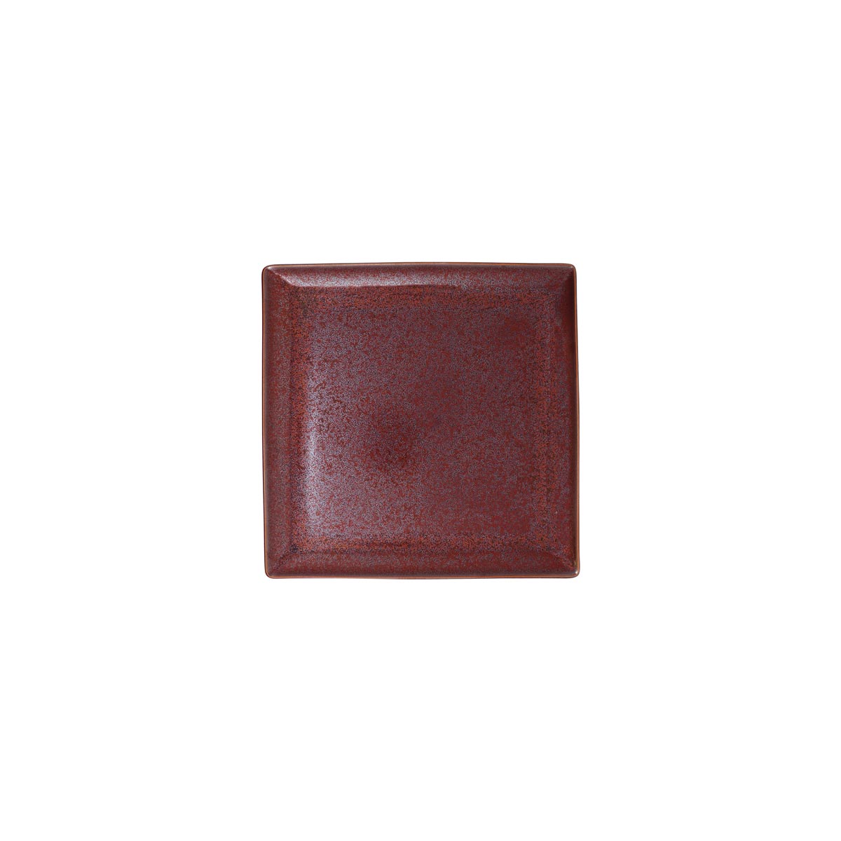RED GRANITE - Square plate 16 cm