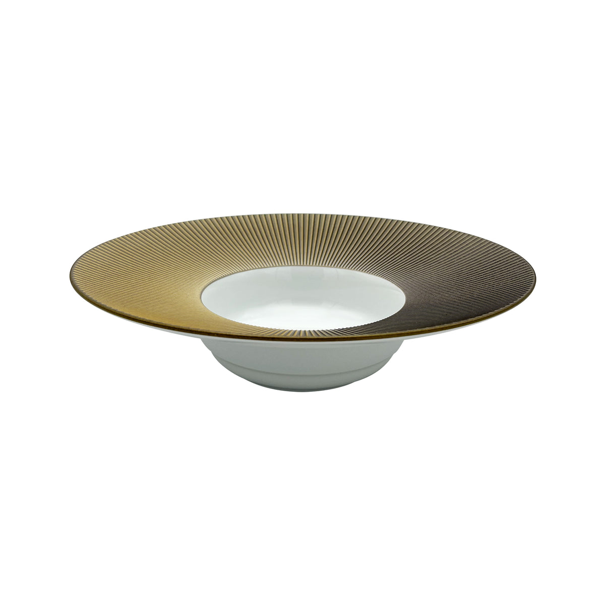 BOLERO Irisé Brown - Rim soup plate, large