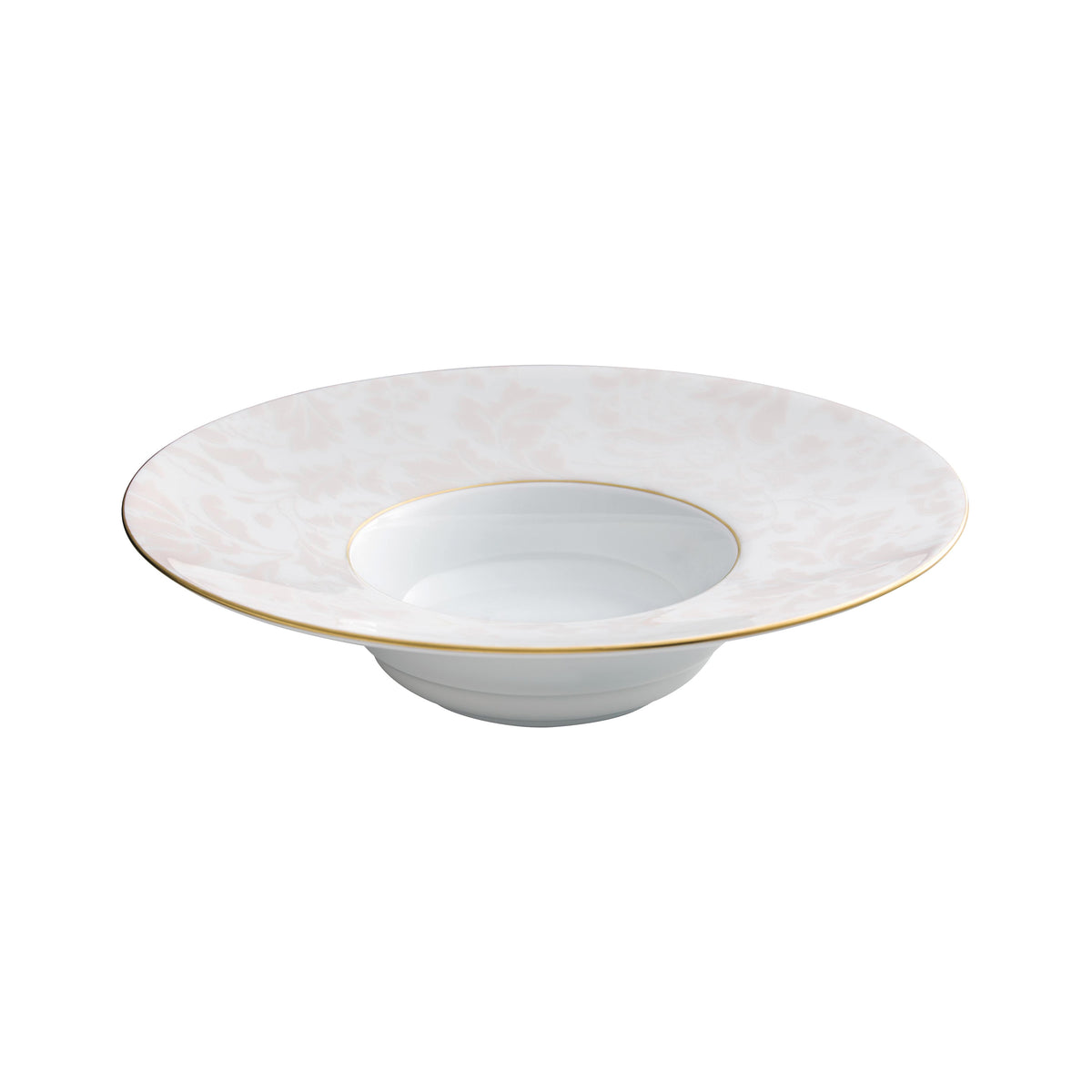 INDIENNES Powder pink gold net - Rim soup plate, large
