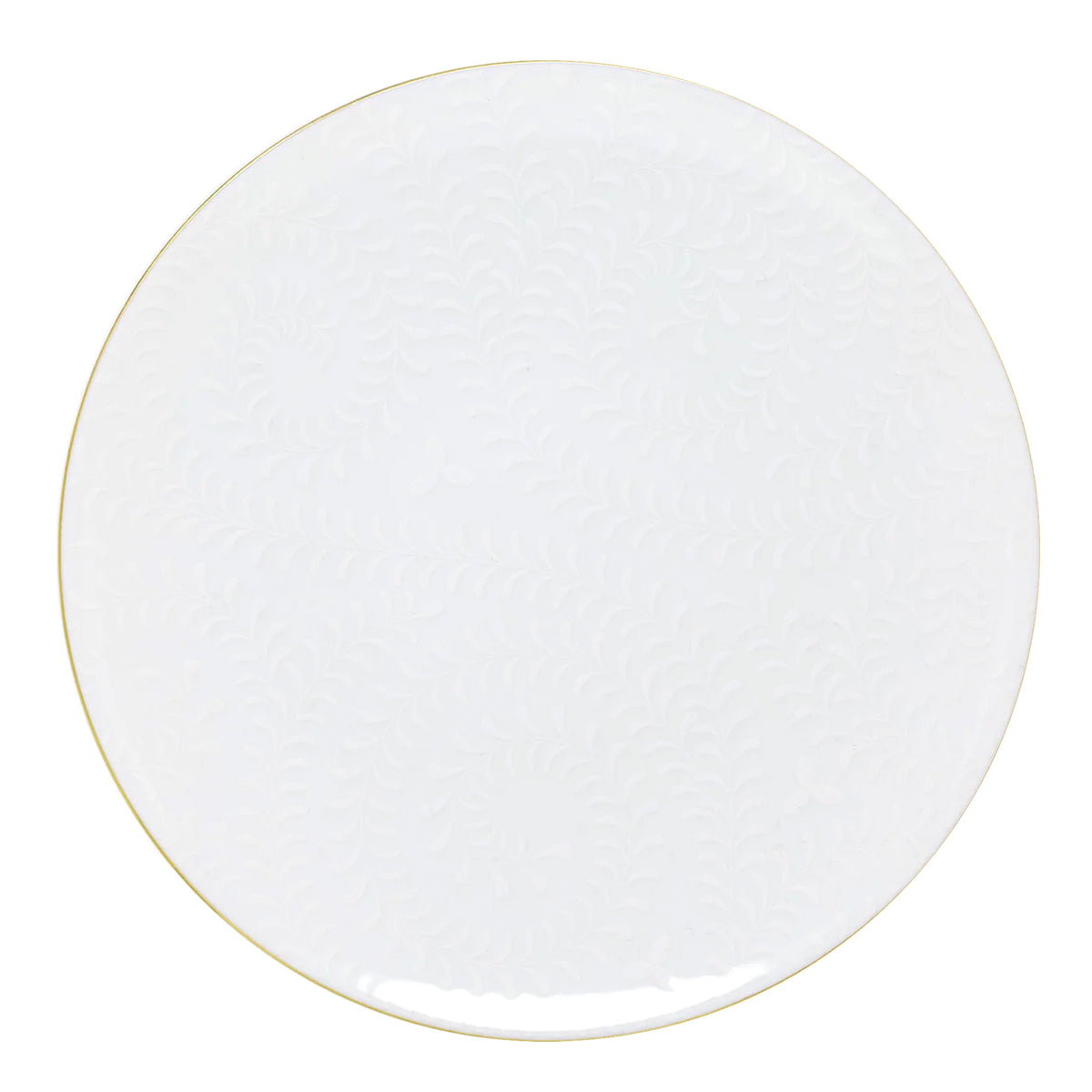ARJUNA Blanc Filet Or - Assiette de présentation