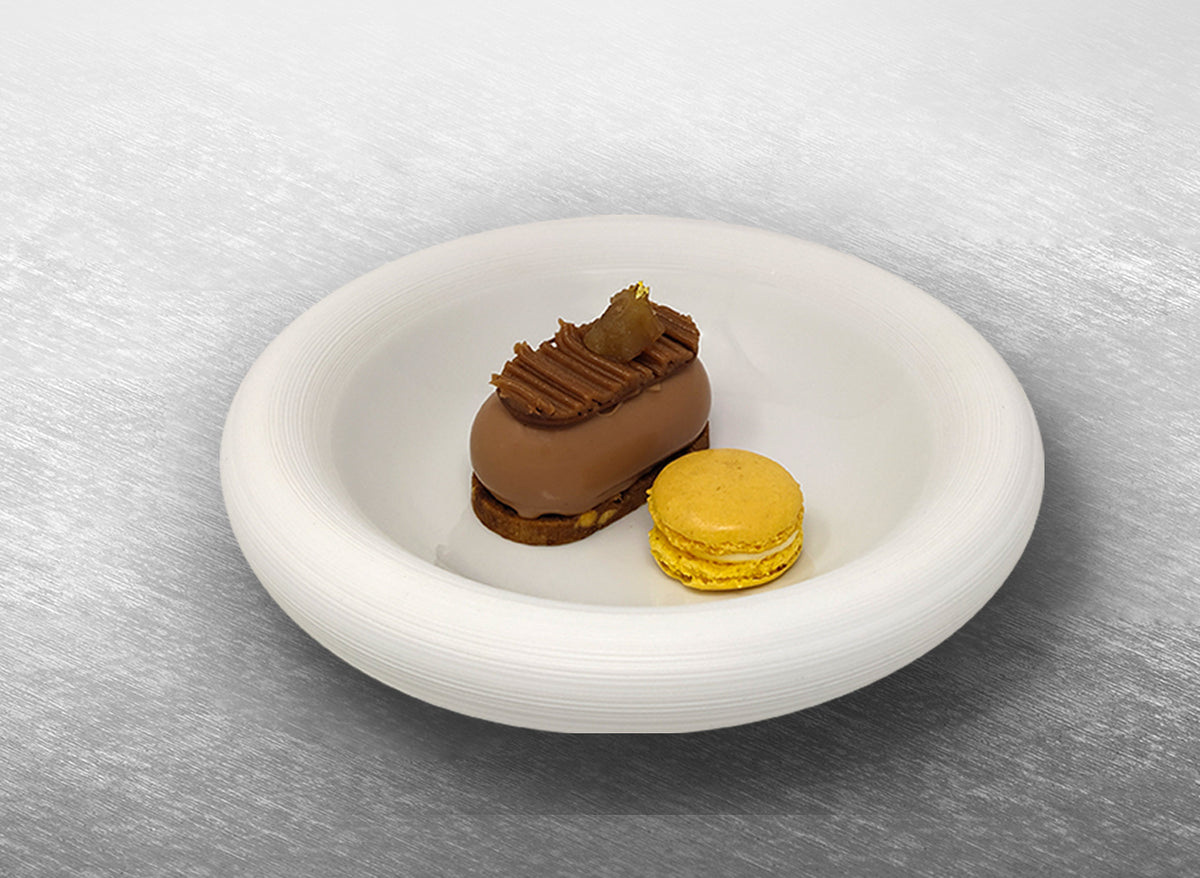 HEMISPHERE White Satin - Bubble soup plate