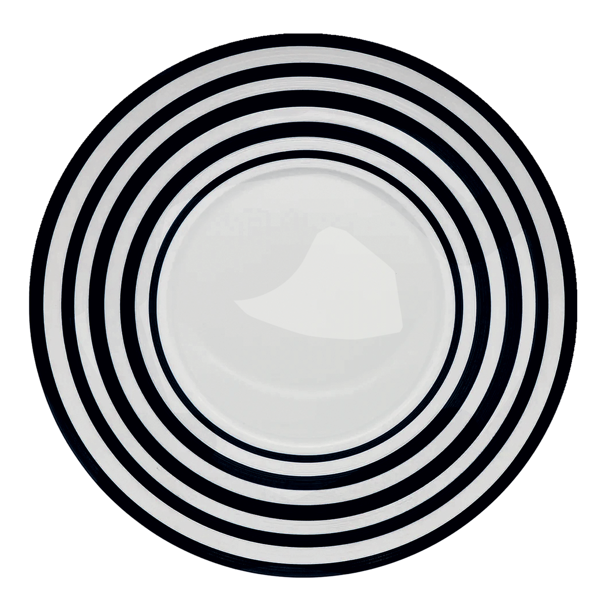 HEMISPHERE Rayé Noir Bakélite - Assiette de présentation
