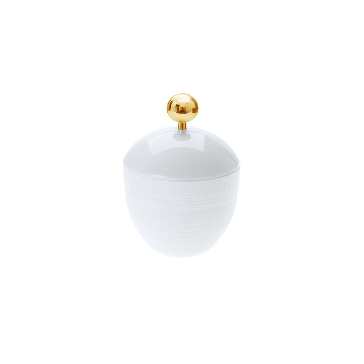 HEMISPHERE Satin white - Sugar bowl gold