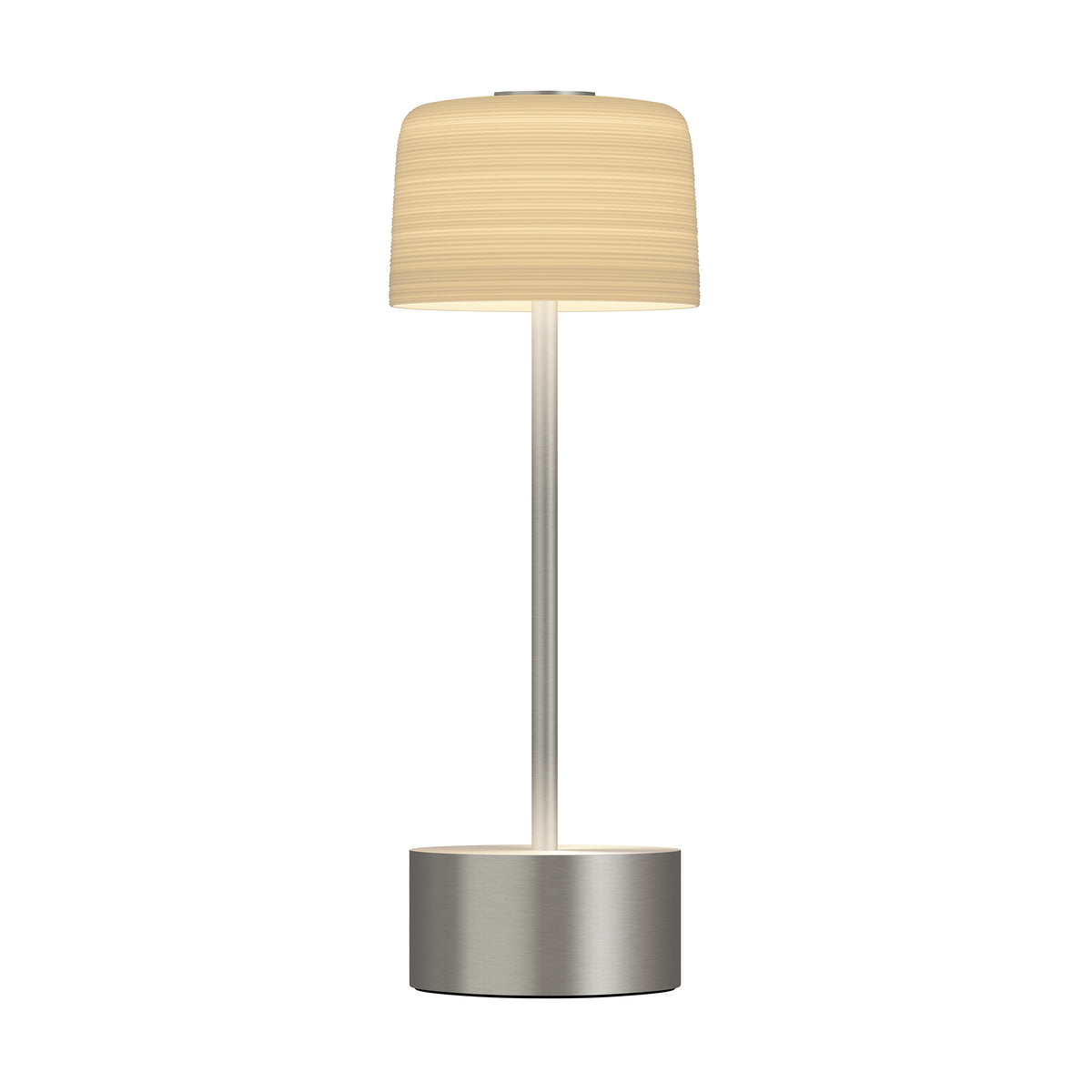 HEMISPHERE Satin White - Lamp on silver base