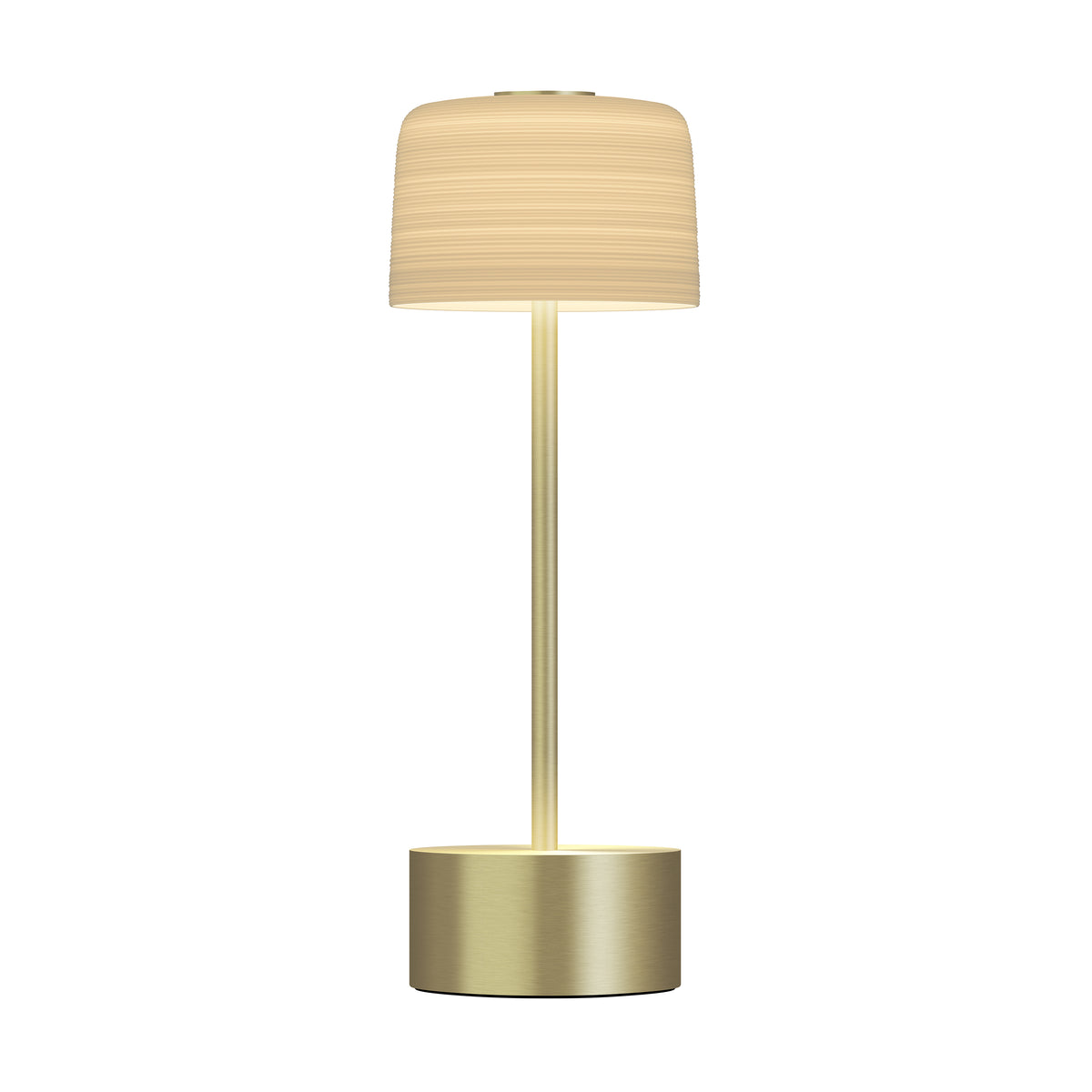 HEMISPHERE Satin White - Lamp on gold base