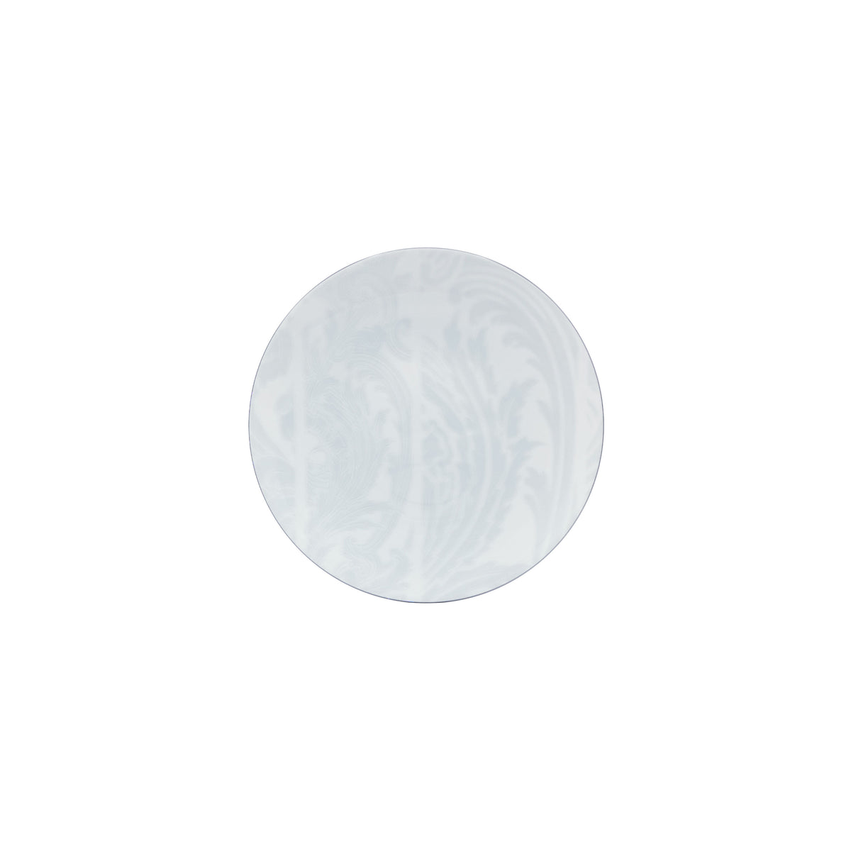 INDIENNES Bleu Perle filet Platine - Assiette à pain