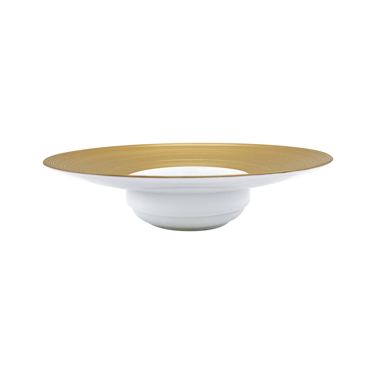 HEMISPHERE Or - Assiette creuse à aile GM