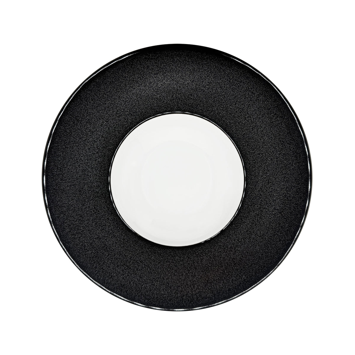 NOIR PAILLETÉ - Assiette creuse à aile JDC