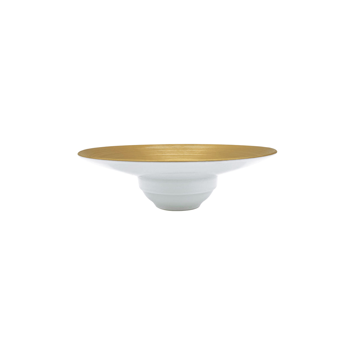 HEMISPHERE Or - Assiette creuse à aile PM