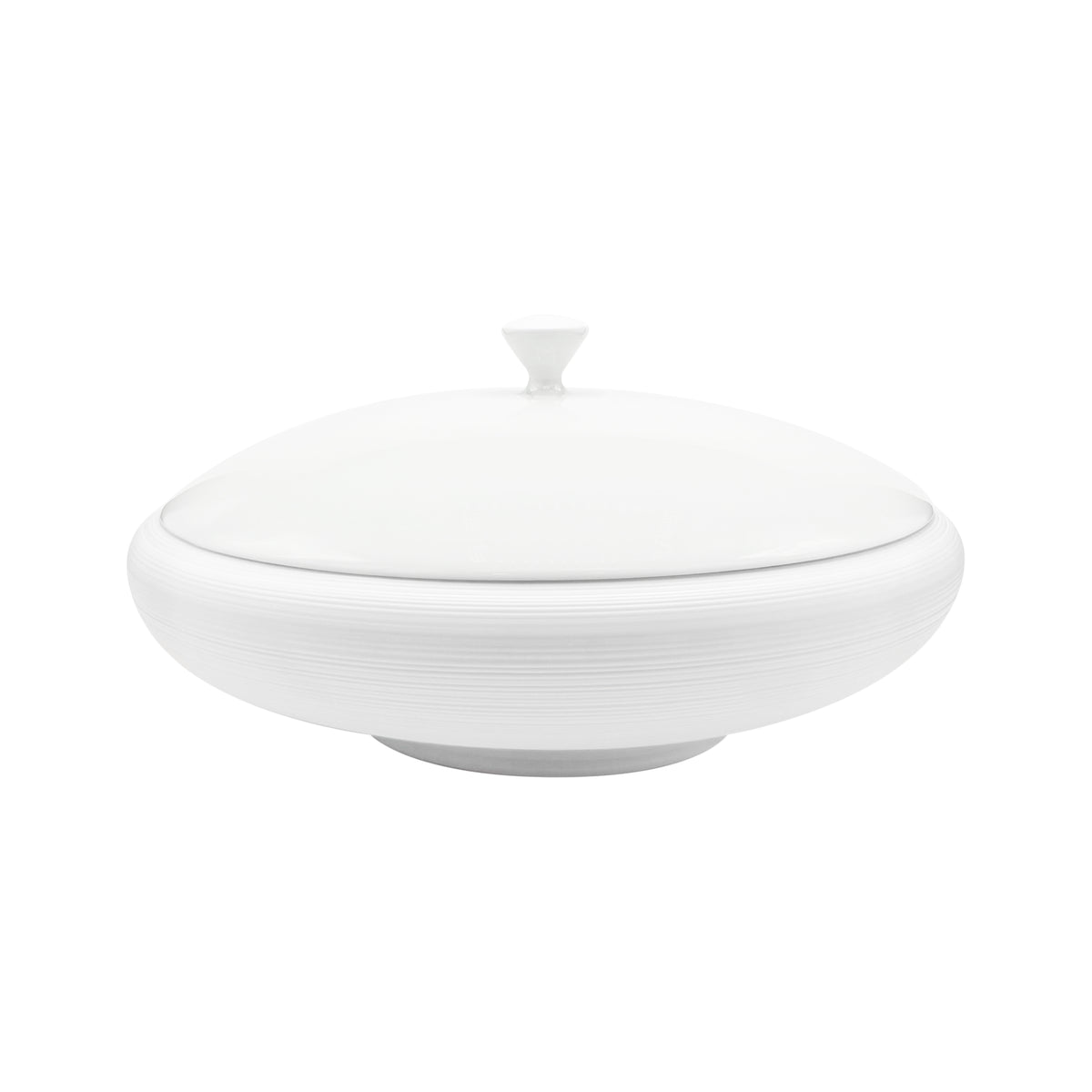 HEMISPEHRE Blanc Satiné - Cloche assiette creuse bubble