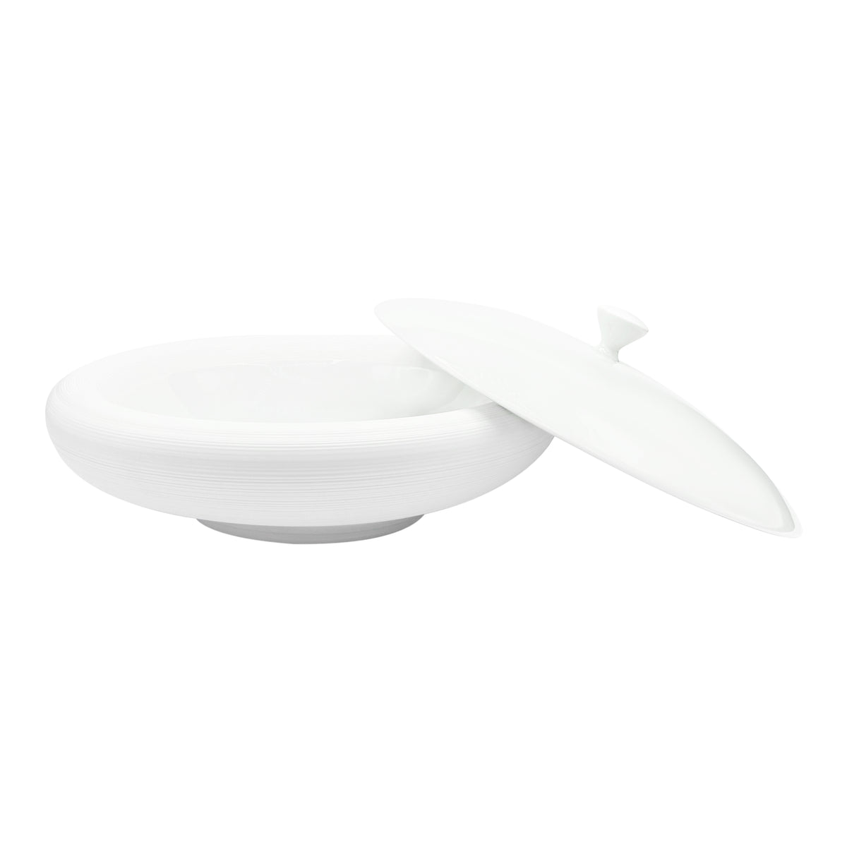 HEMISPEHRE Blanc Satiné - Cloche assiette creuse bubble