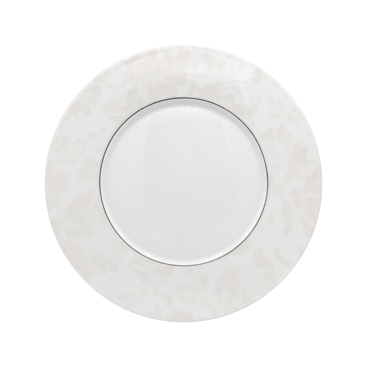 INDIENNES Rose Poudré filet Platine - Assiette plate, 2011
