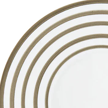 HEMISPHERE Rayé Gris métallique - Assiette plate