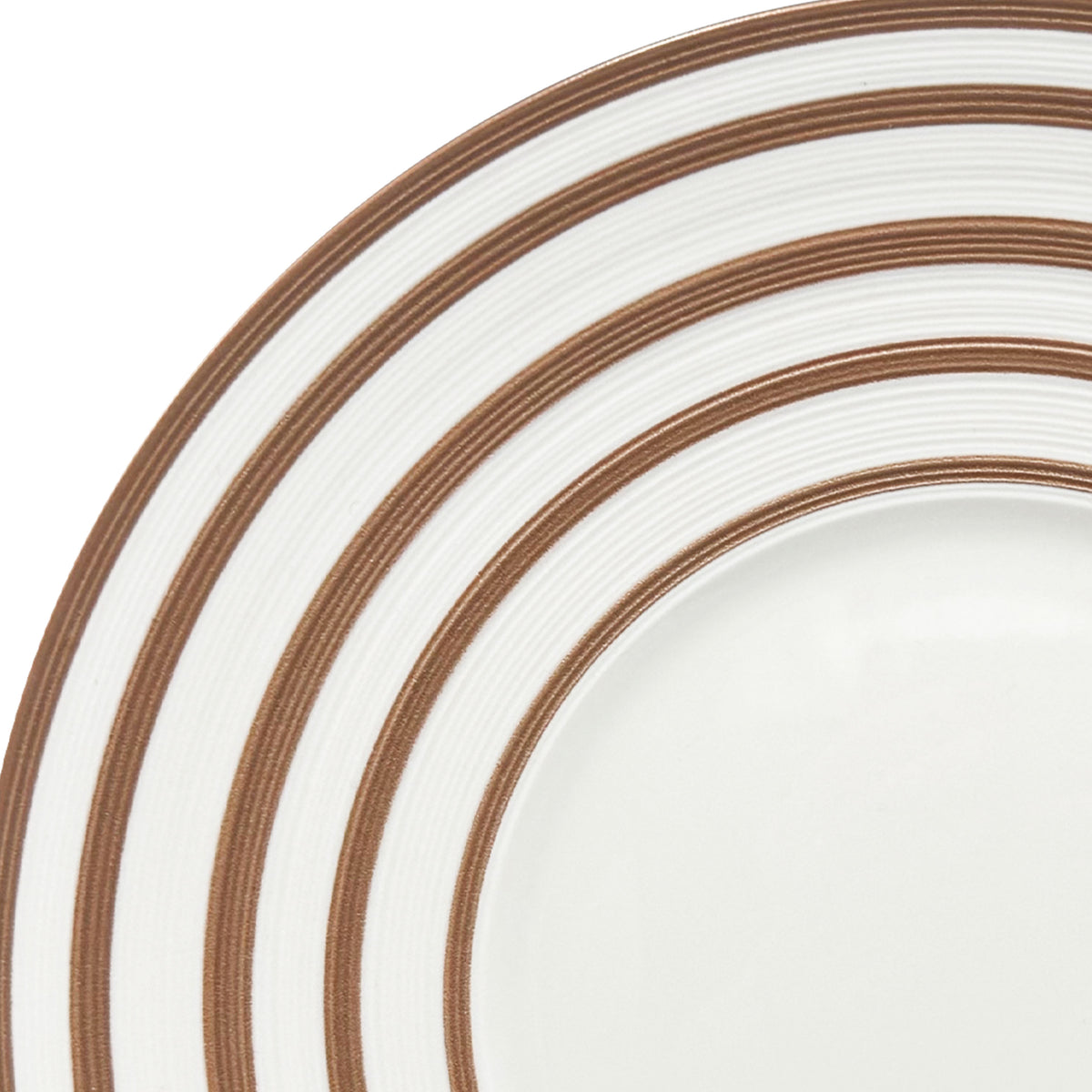 HEMISPHERE Rayé Rose Métallique - Assiette à dessert