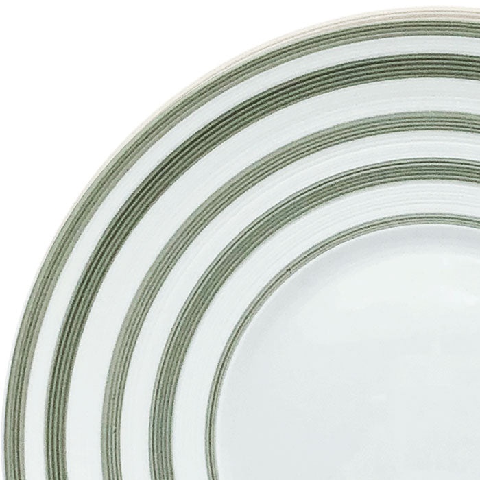 HEMISPHERE Rayé Vert Kaki - Assiette à pain