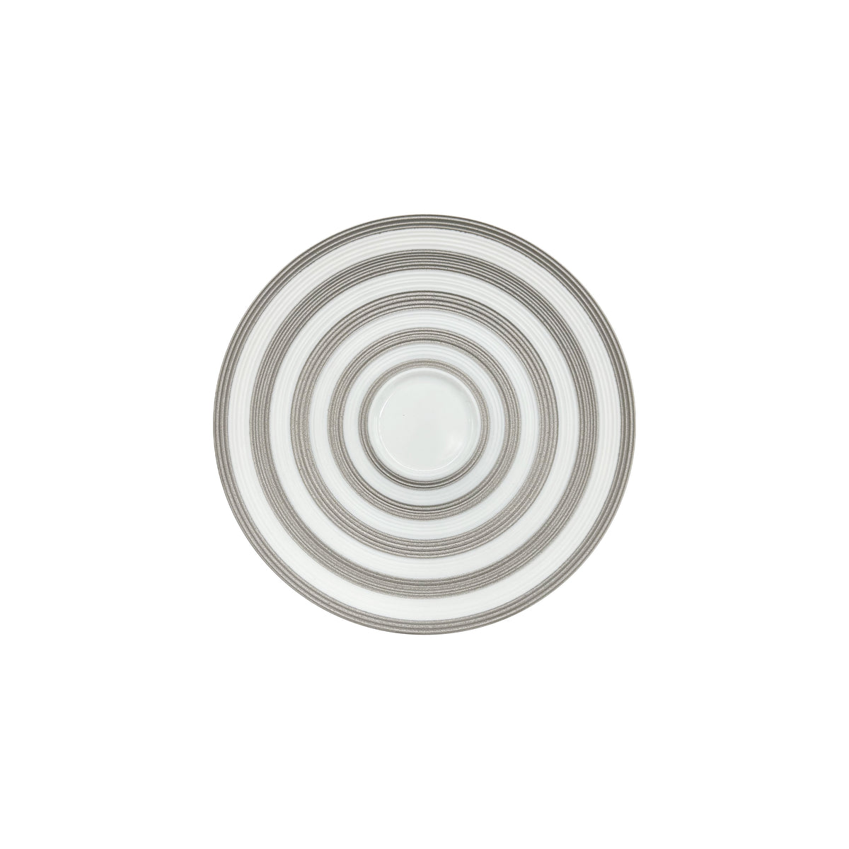 HEMISPHERE Rayé Platine - Tasse café & soucoupe