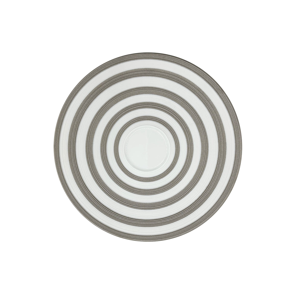 HEMISPHERE Rayé Platine - Tasse thé & soucoupe