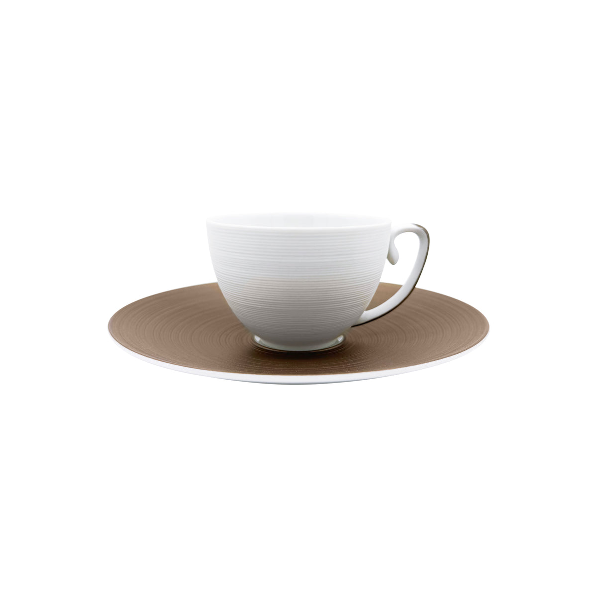 HEMISPHERE Gris Métallique - Tasse café extra & soucoupe