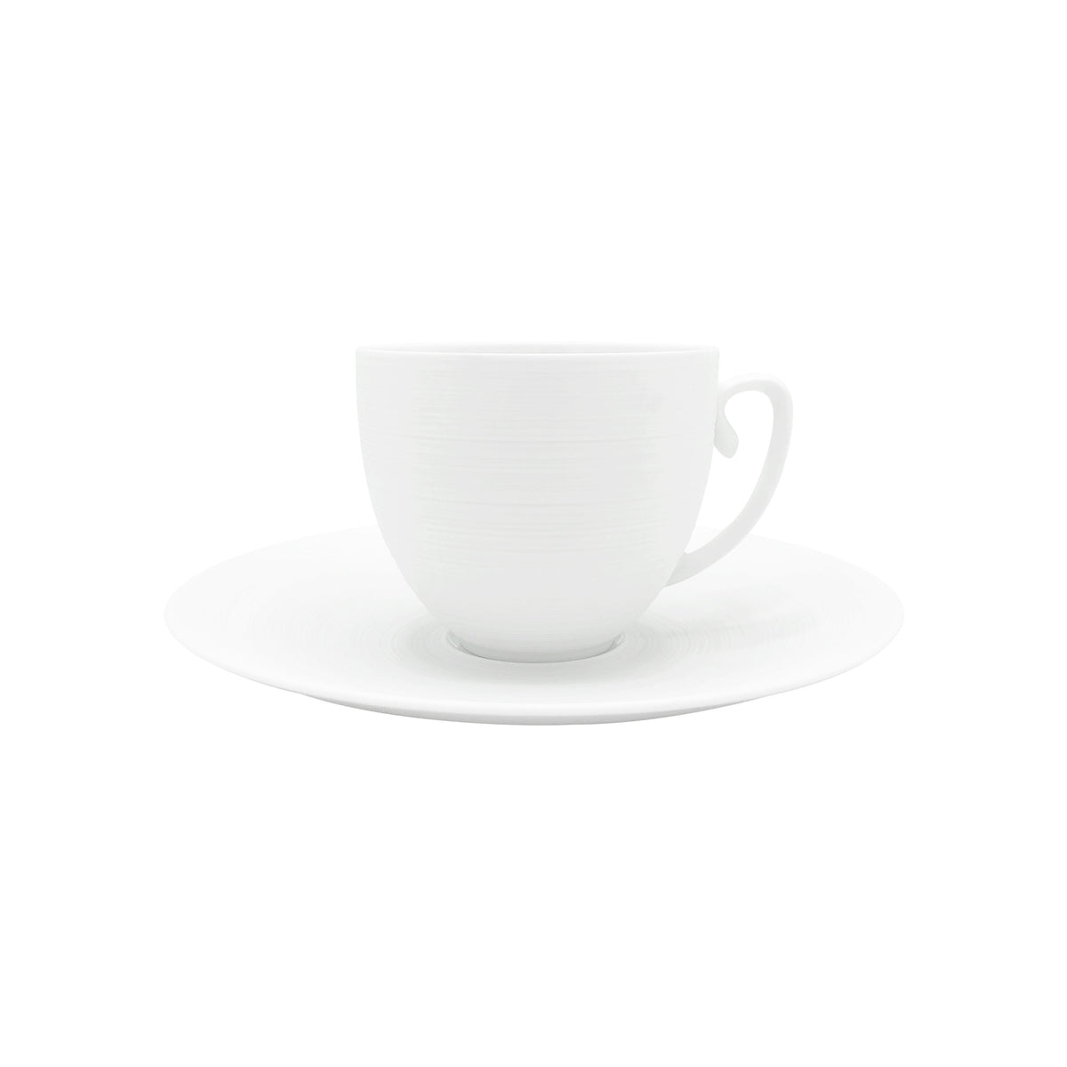 HEMISPHERE Blanc Satiné - Tasse cappuccino & soucoupe