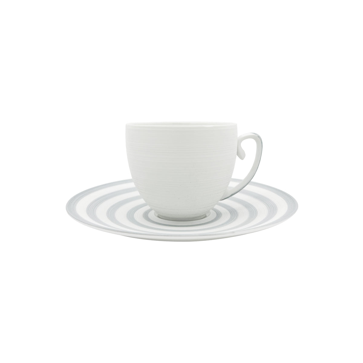 HEMISPHERE Rayé Gris - Tasse cappuccino & soucoupe
