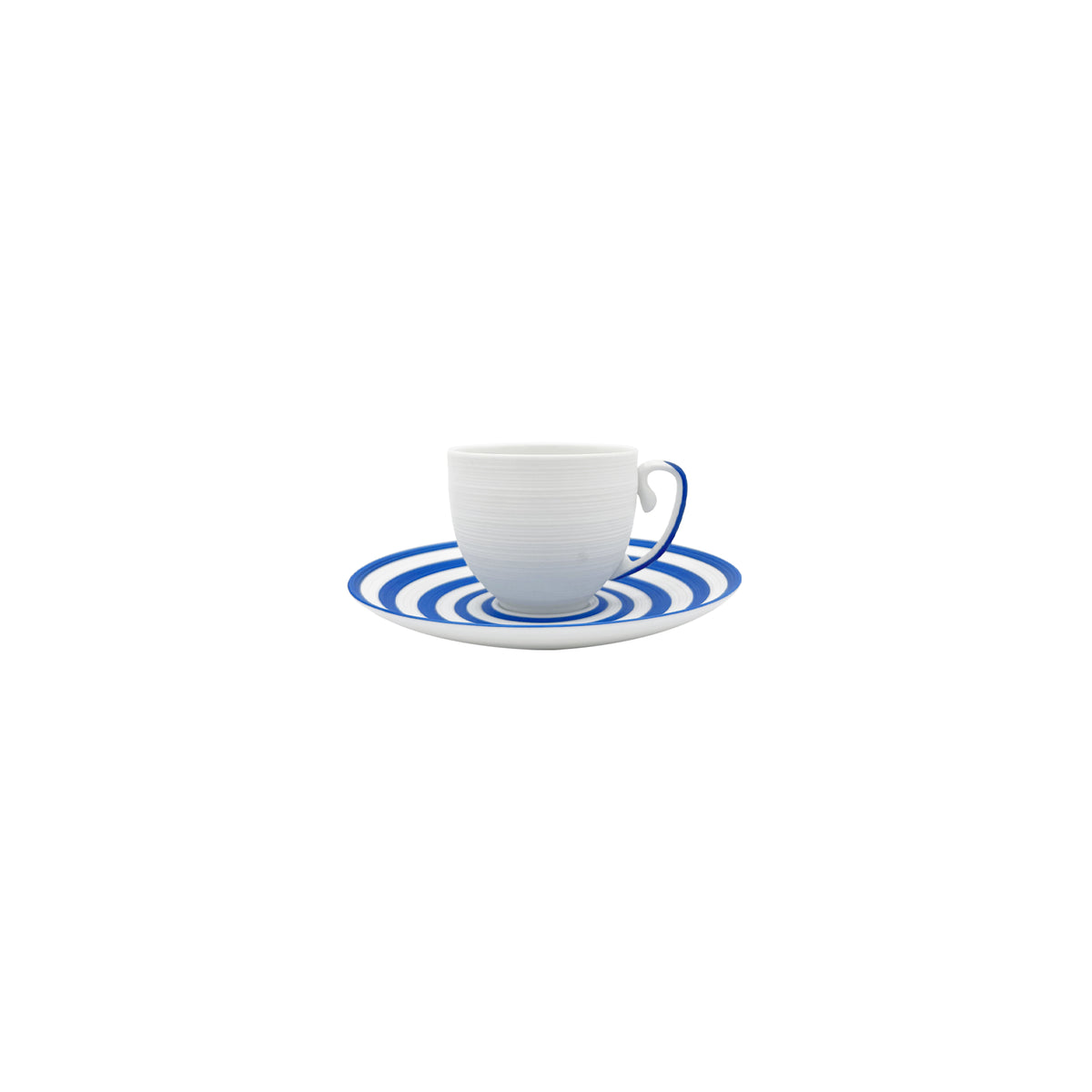 HEMISPHERE Rayé Bleu Roi - Tasse moka & soucoupe