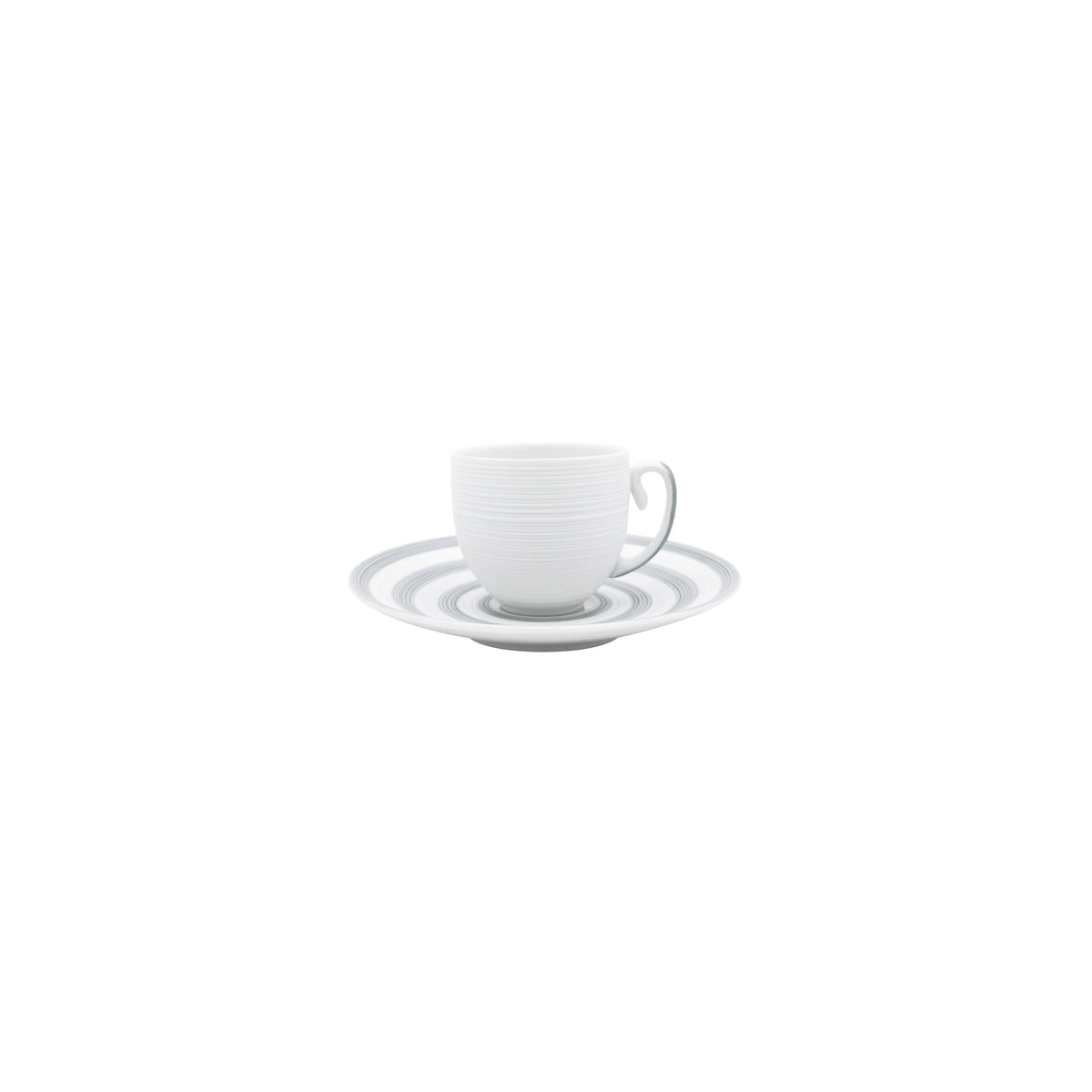 HEMISPHERE Rayé Gris - Tasse moka & soucoupe