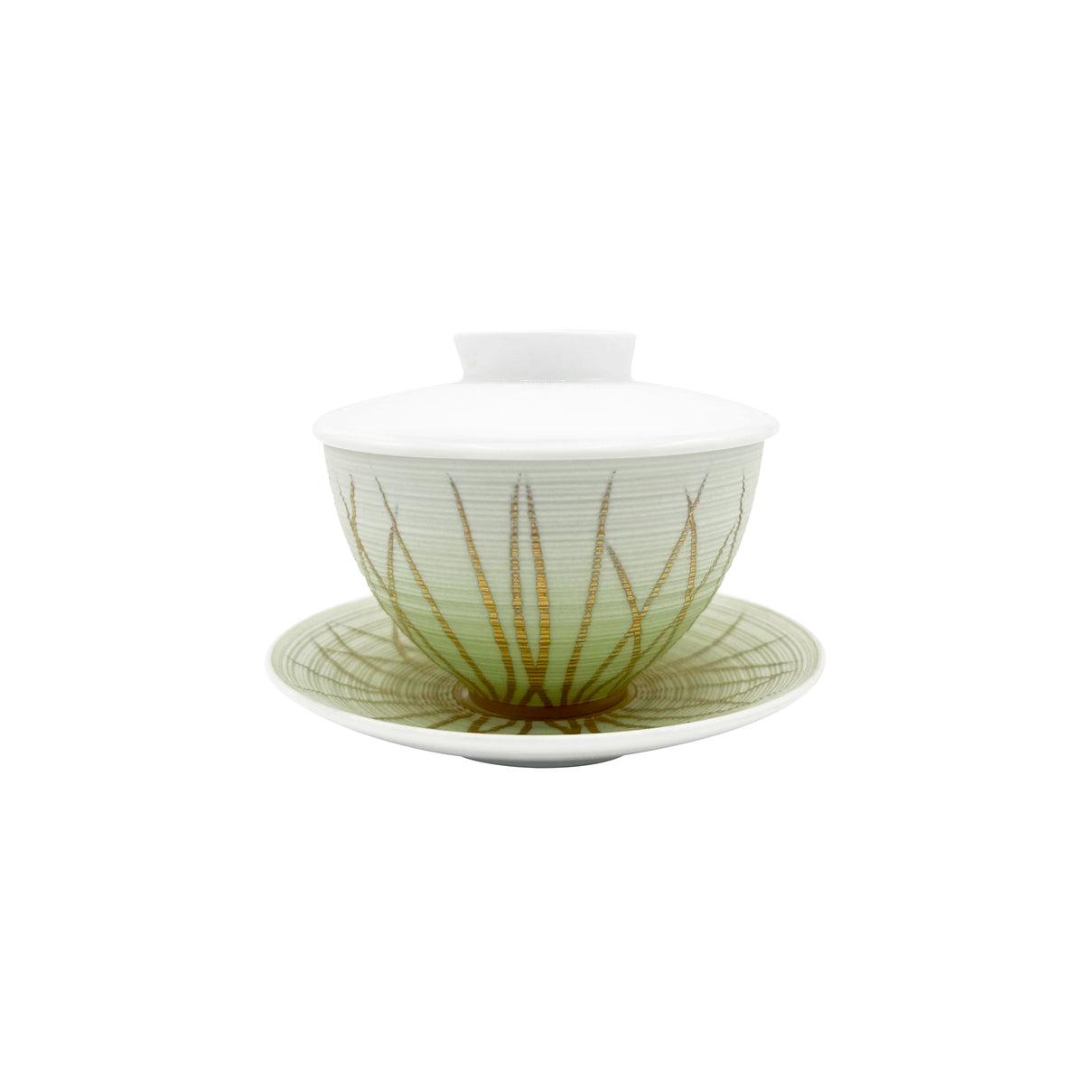 HEMISPHERE Toundra Printemps - Tasse thé & soucoupe asiatiques (couvercle inclus)