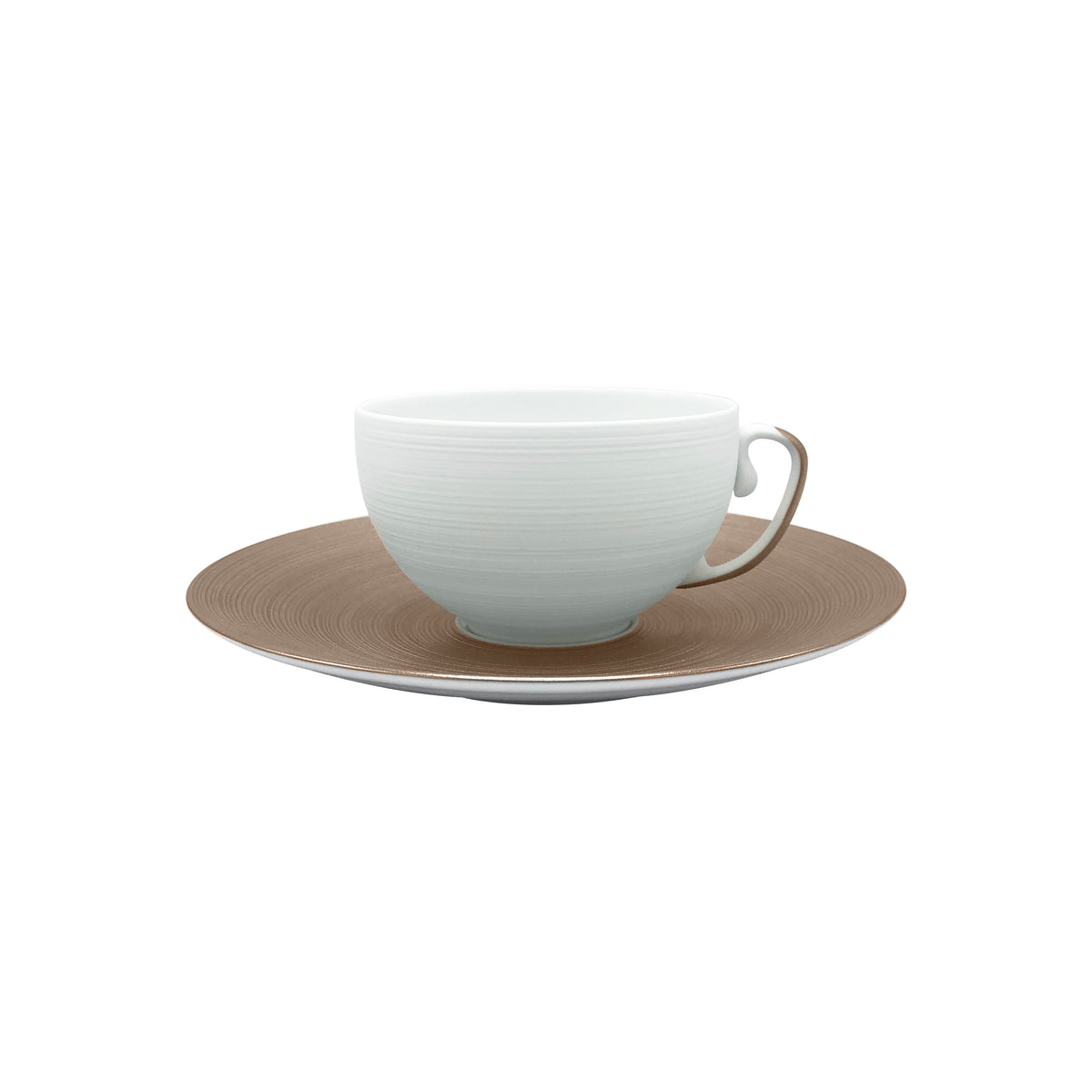 HEMISPHERE Gris Métallique - Tasse thé & soucoupe