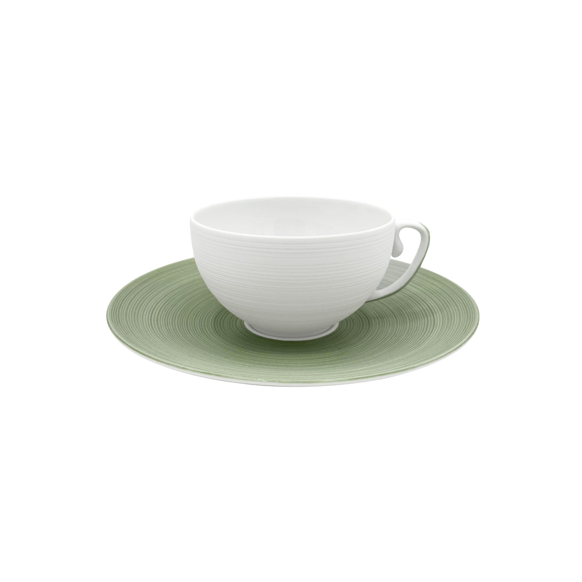 HEMISPHERE Vert Kaki- Tasse thé & soucoupe