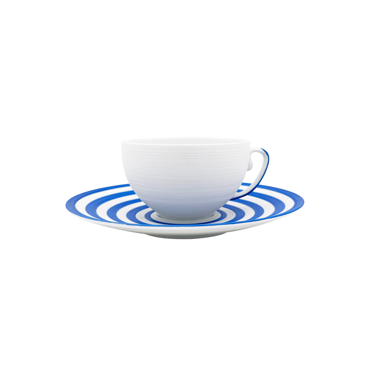 HEMISPHERE Rayé Bleu Roi - Tasse thé & soucoupe