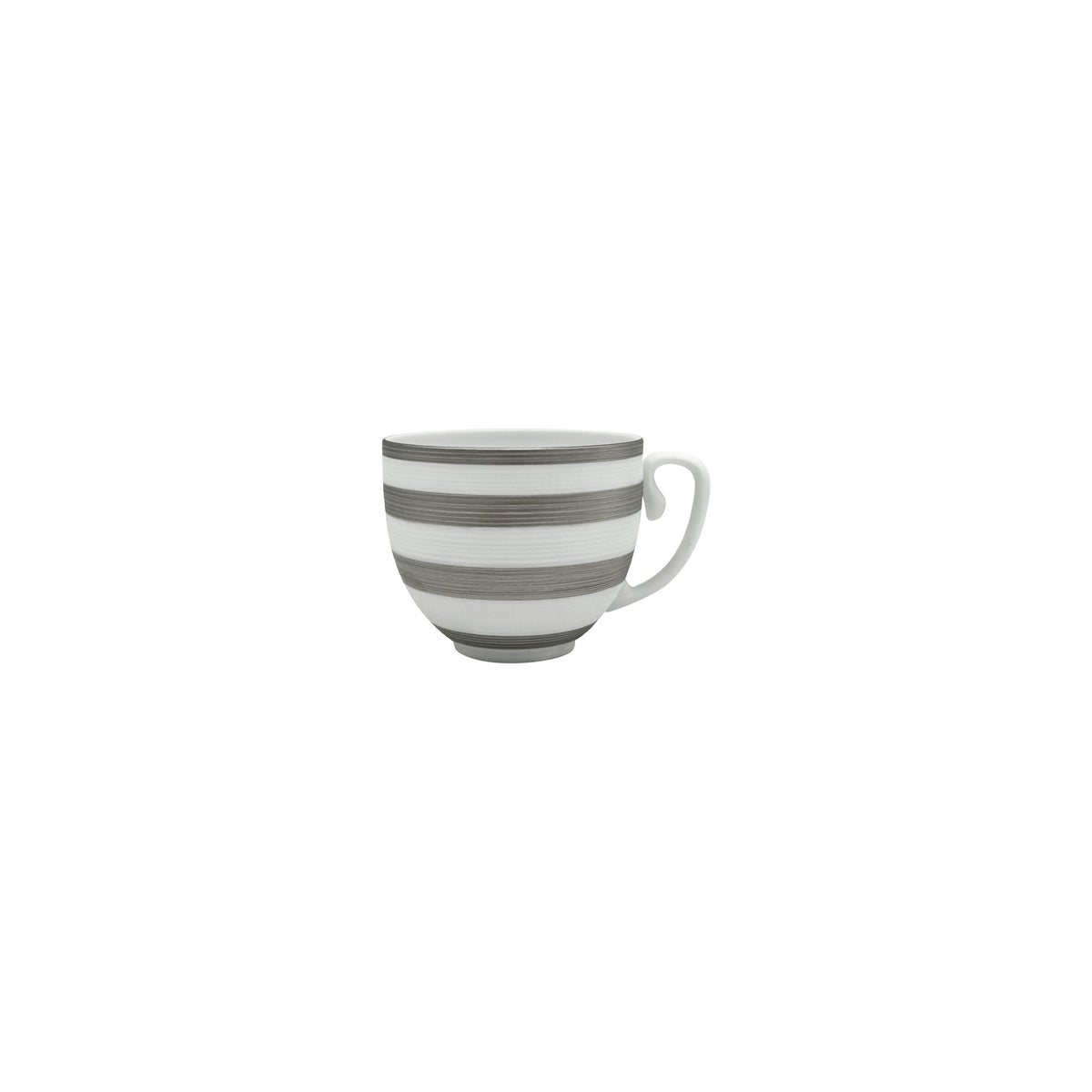 HEMISPHERE Rayé Platine - Tasse café & soucoupe