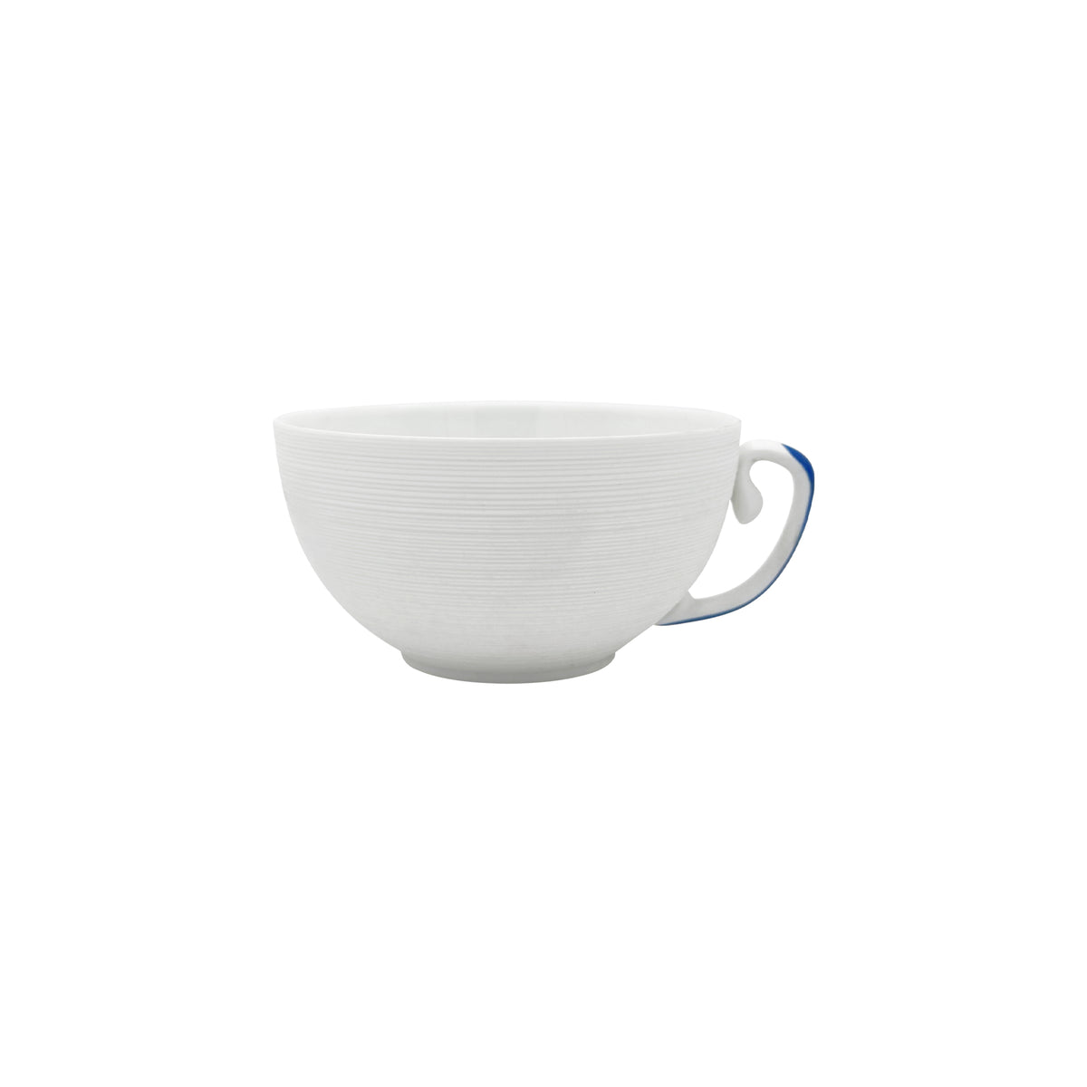 HEMISPHERE Rayé Bleu Roi - Tasse déjeuner & soucoupe