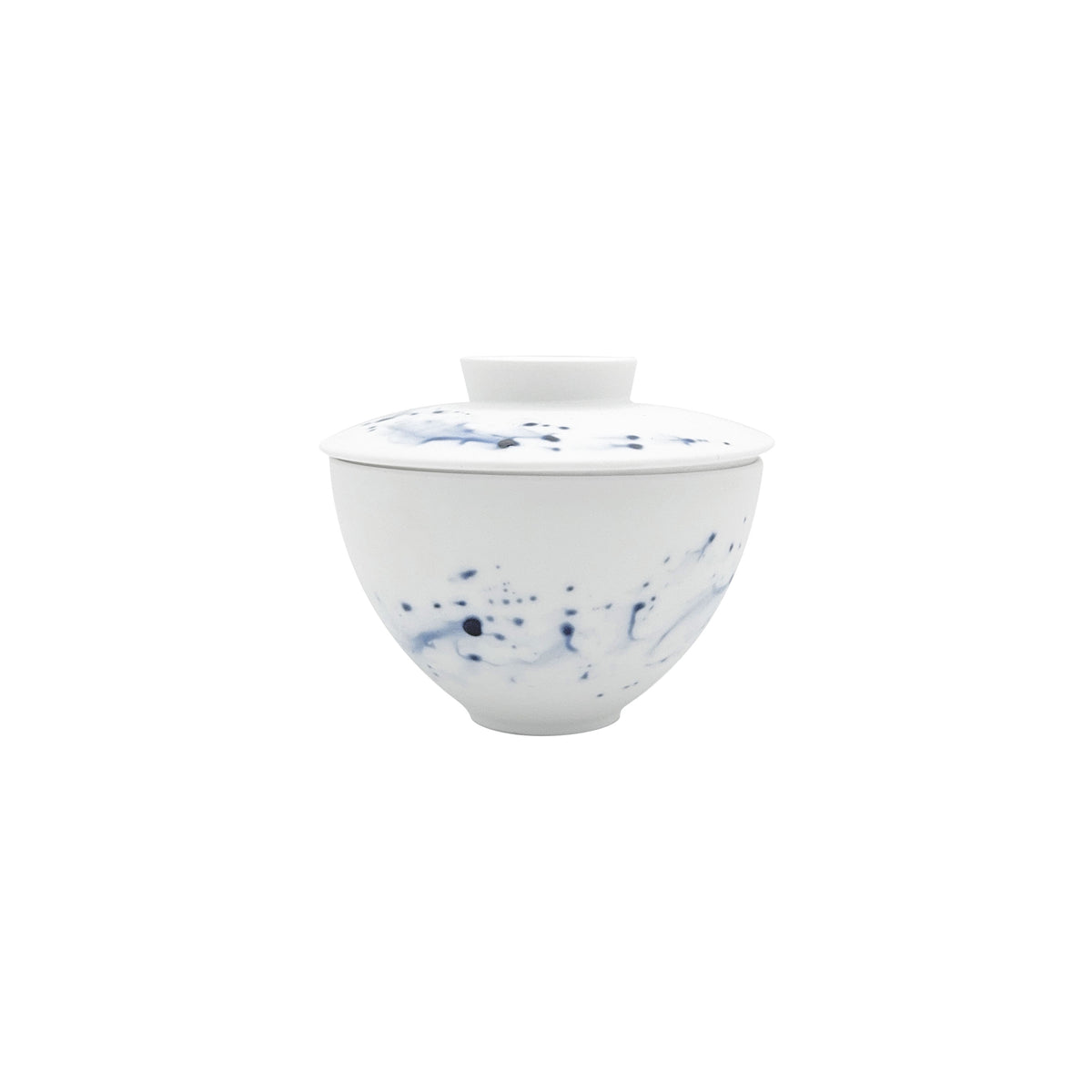 BLUE IMPRESSION - Tasse thé & soucoupe asiatiques (couvercle inclus)