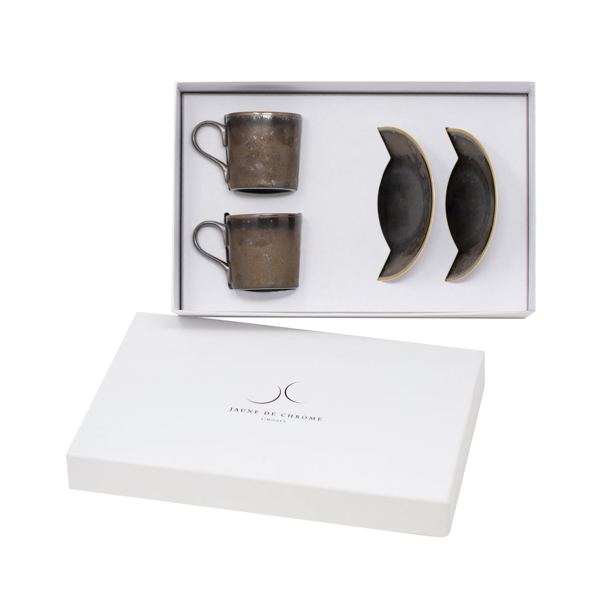 AGUIRRE - Coffret deux tasses café & soucoupes