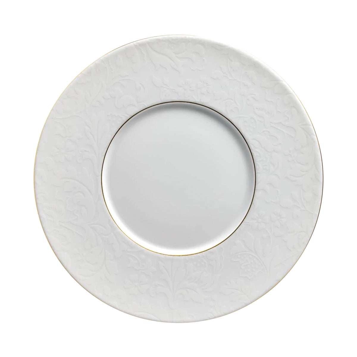 INDIENNES Blanc sur Blanc filet Or - Assiette 29 cm - 15, 2011
