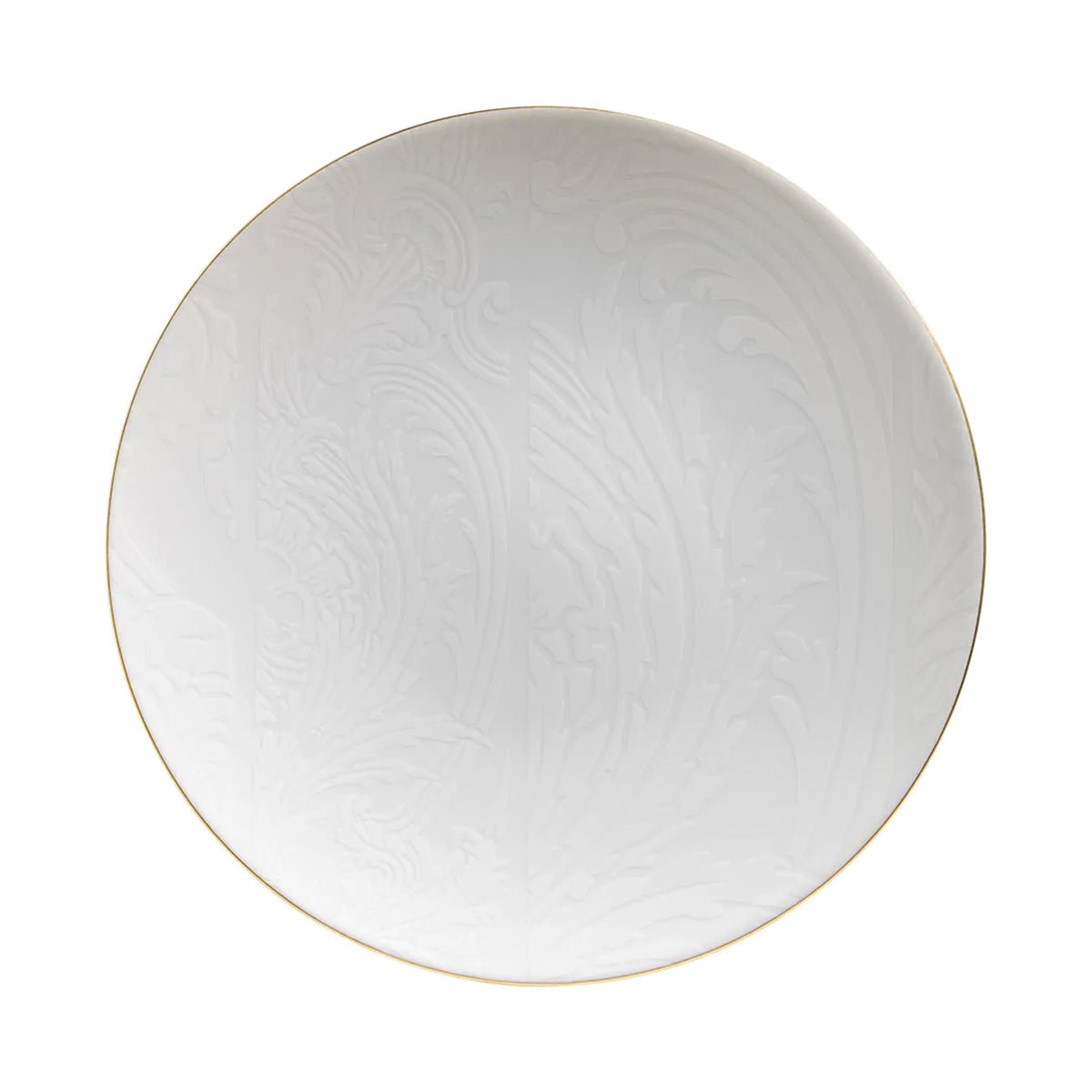 INDIENNES Blanc sur Blanc filet Or - Assiette 29 cm