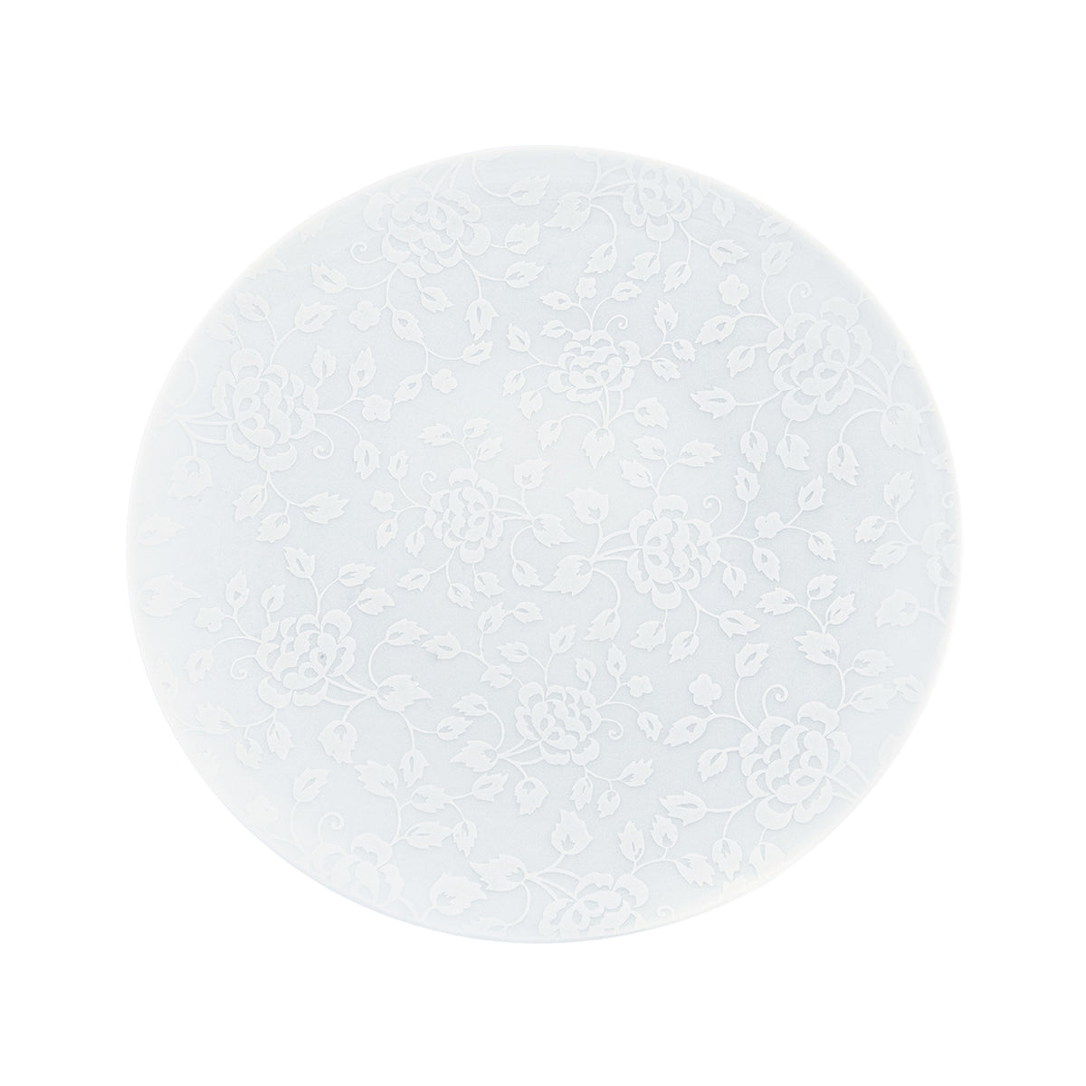 CHARDONS blanc sur blanc - Assiette plate