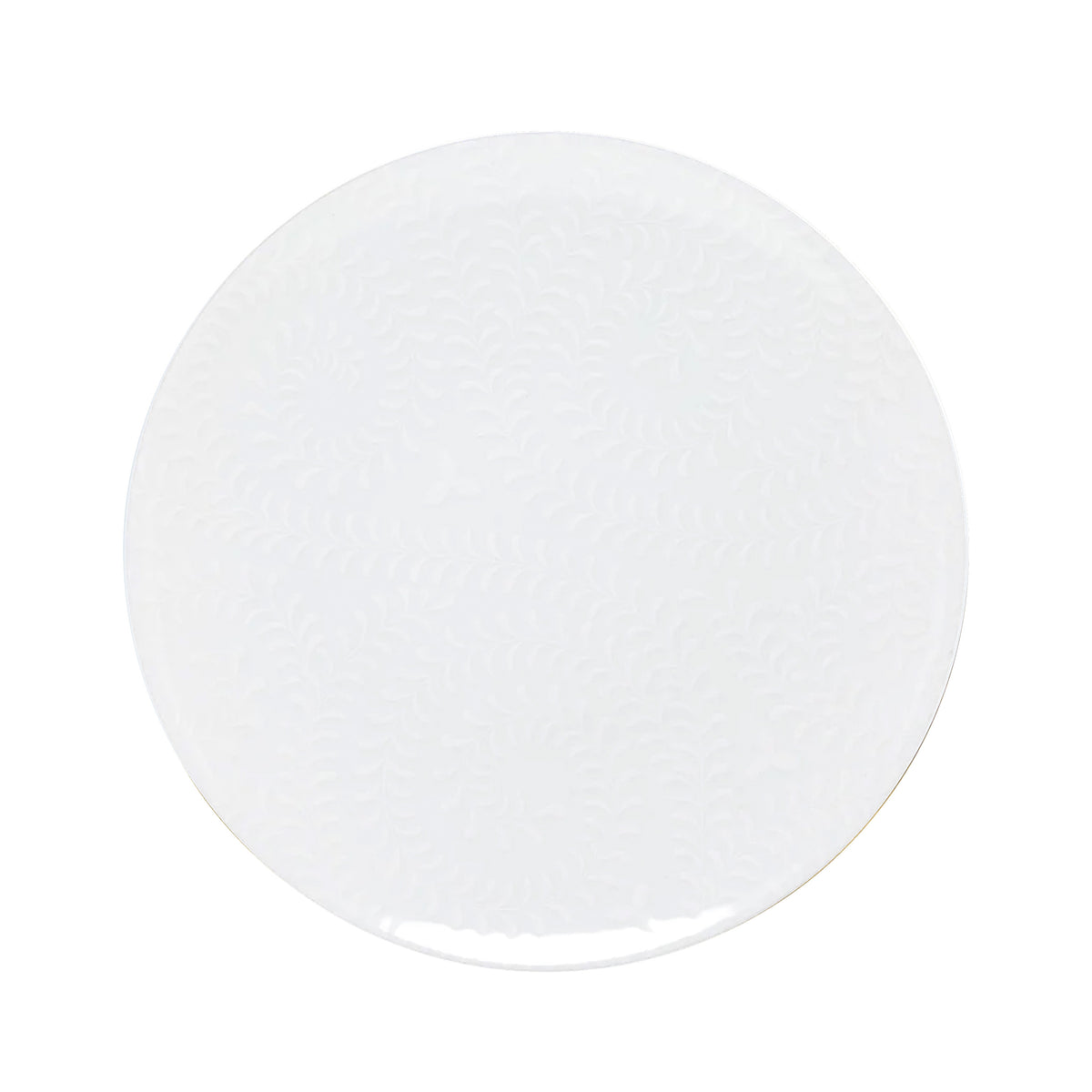 ARJUNA blanc sur blanc - Assiette plate