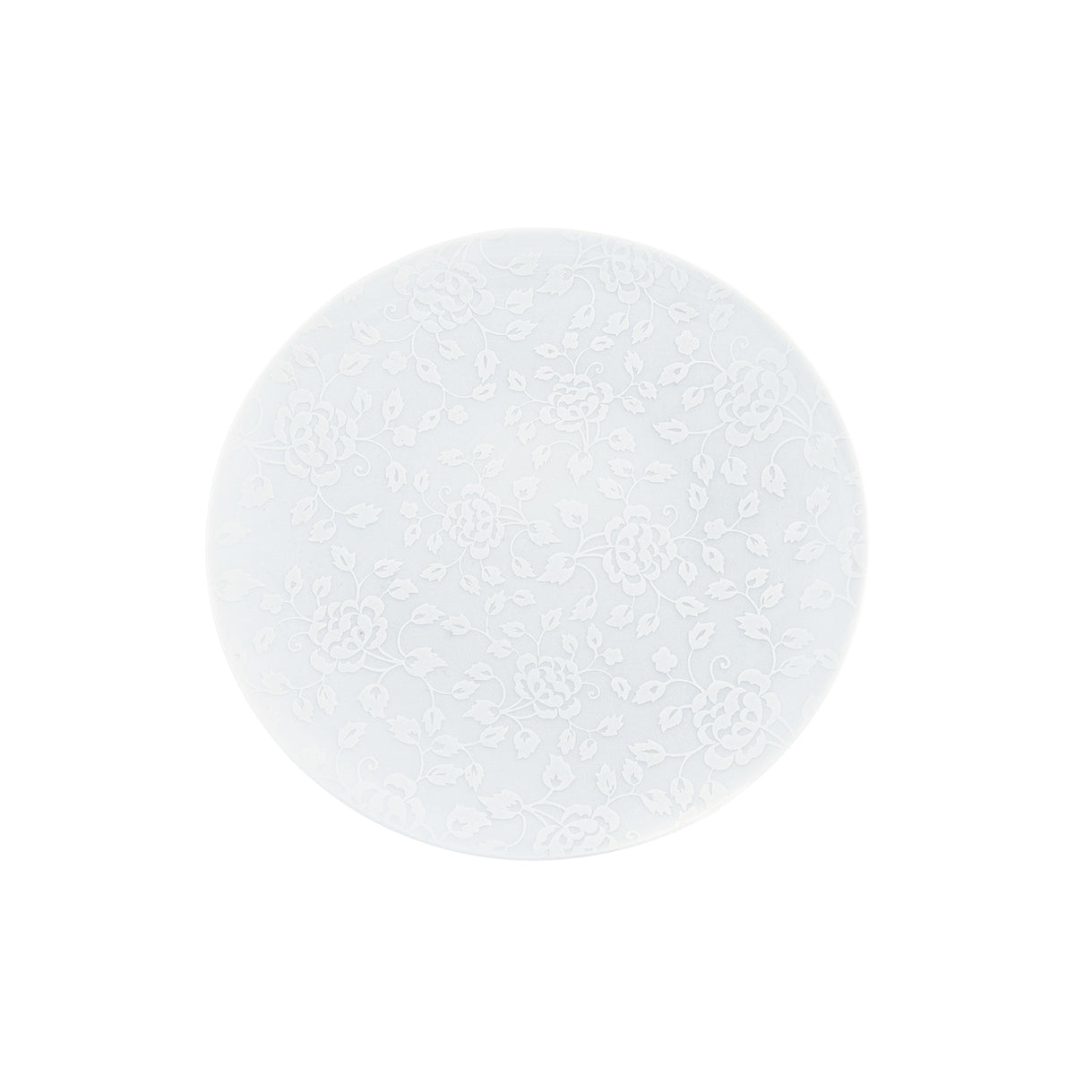 CHARDONS Blanc sur blanc - Assiette à dessert