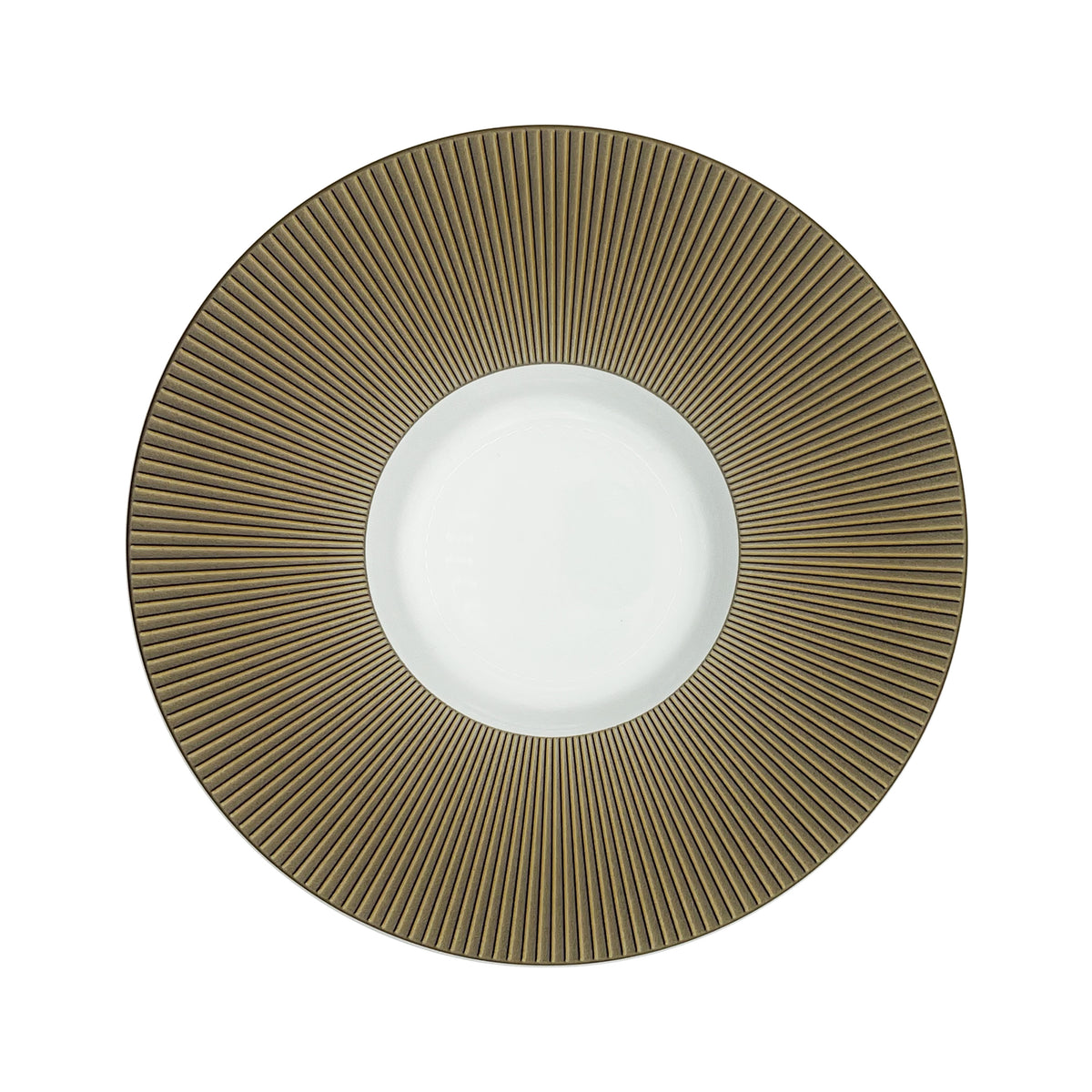 BOLERO Irisé Brun - Assiette creuse à aile GM