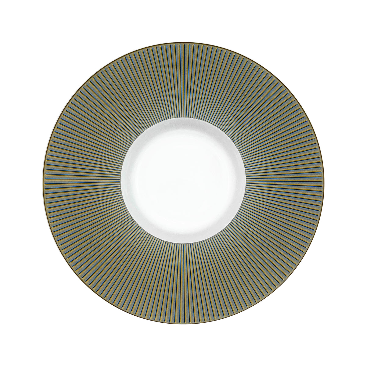BOLERO Irisé Bleu - Assiette creuse à aile GM