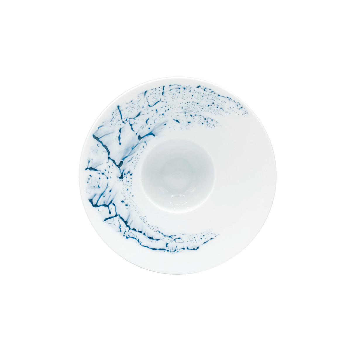 BLUE IMPRESSION - Assiette creuse à aile PM