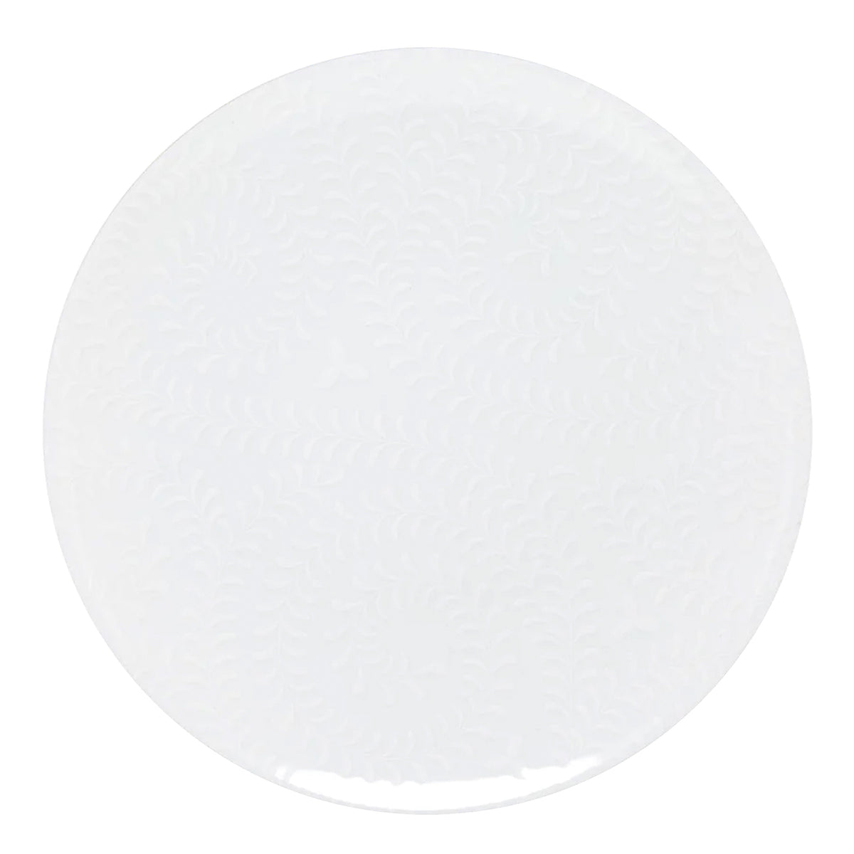 ARJUNA blanc sur blanc - Assiette de présentation